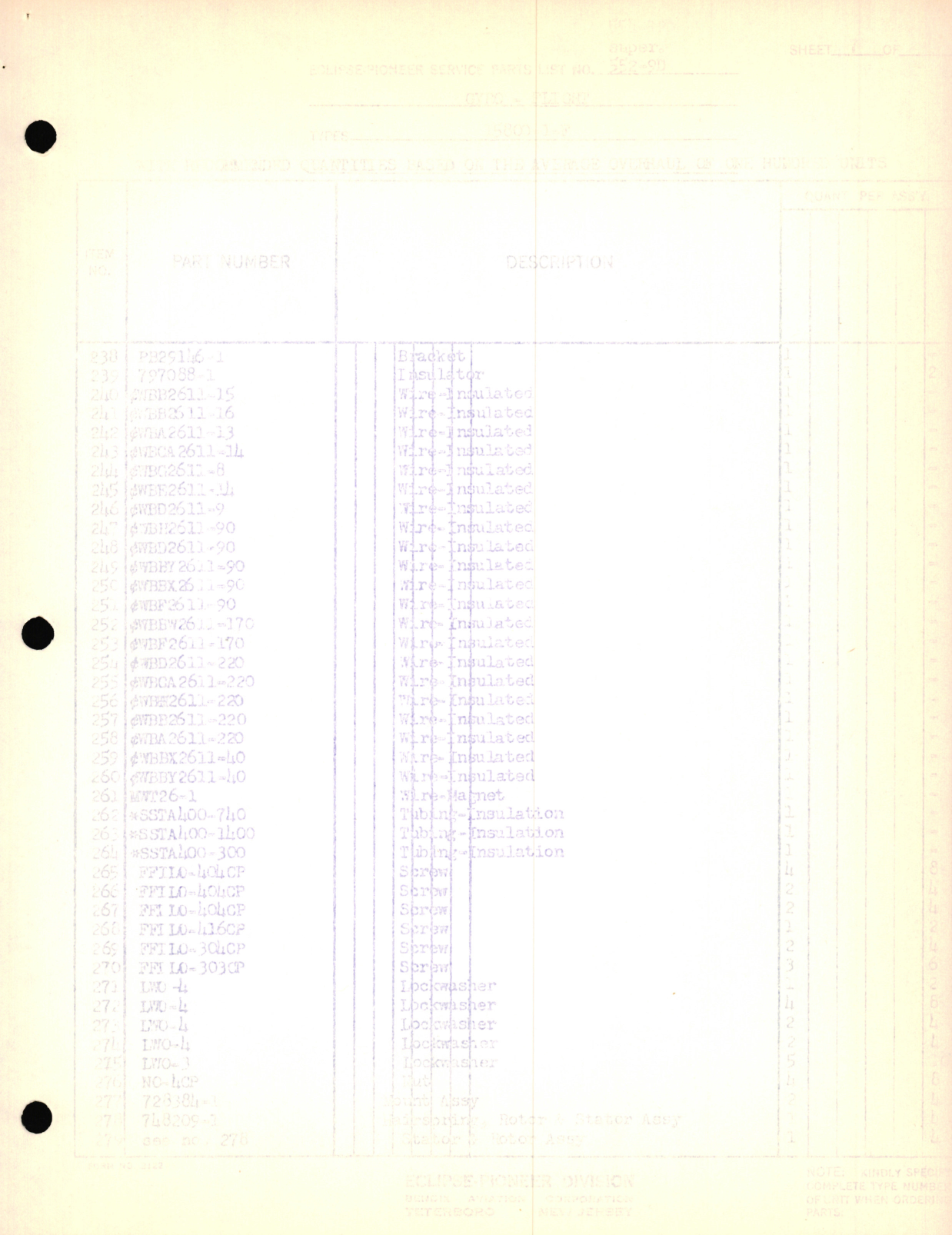 Sample page 7 from AirCorps Library document: Eclipse-Pioneer Service Parts List for Gyro-Flight