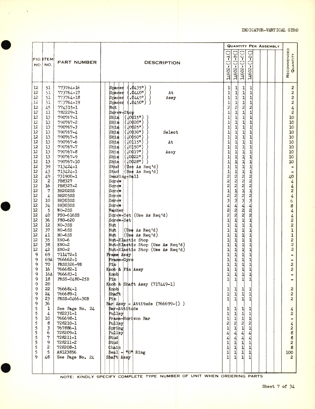 Sample page 9 from AirCorps Library document: Eclipse-Pioneer Service Parts List for Instrument Parts Catalog Gyro Flight Instruments