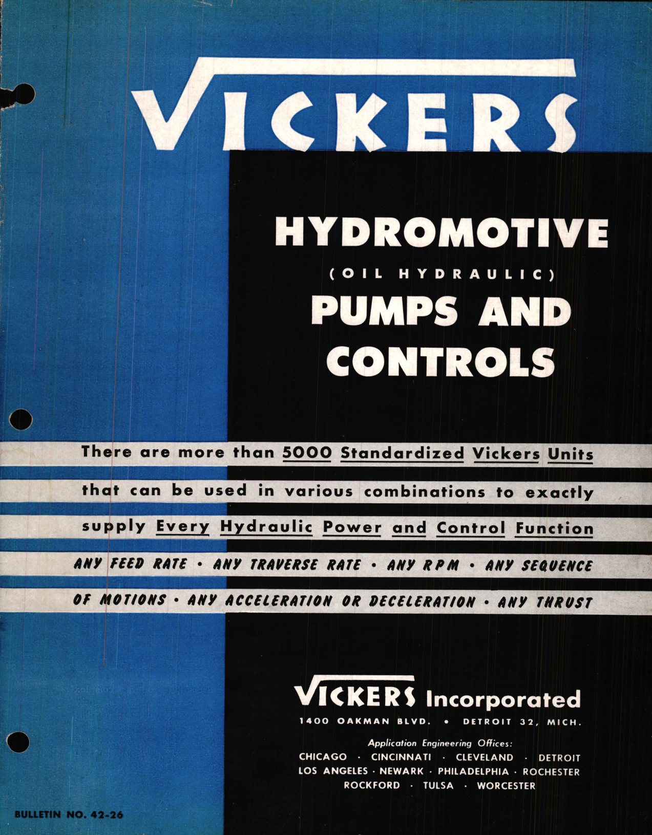 Sample page 5 from AirCorps Library document: Vickers Hydraulic Pumps and Controls Engineering Data