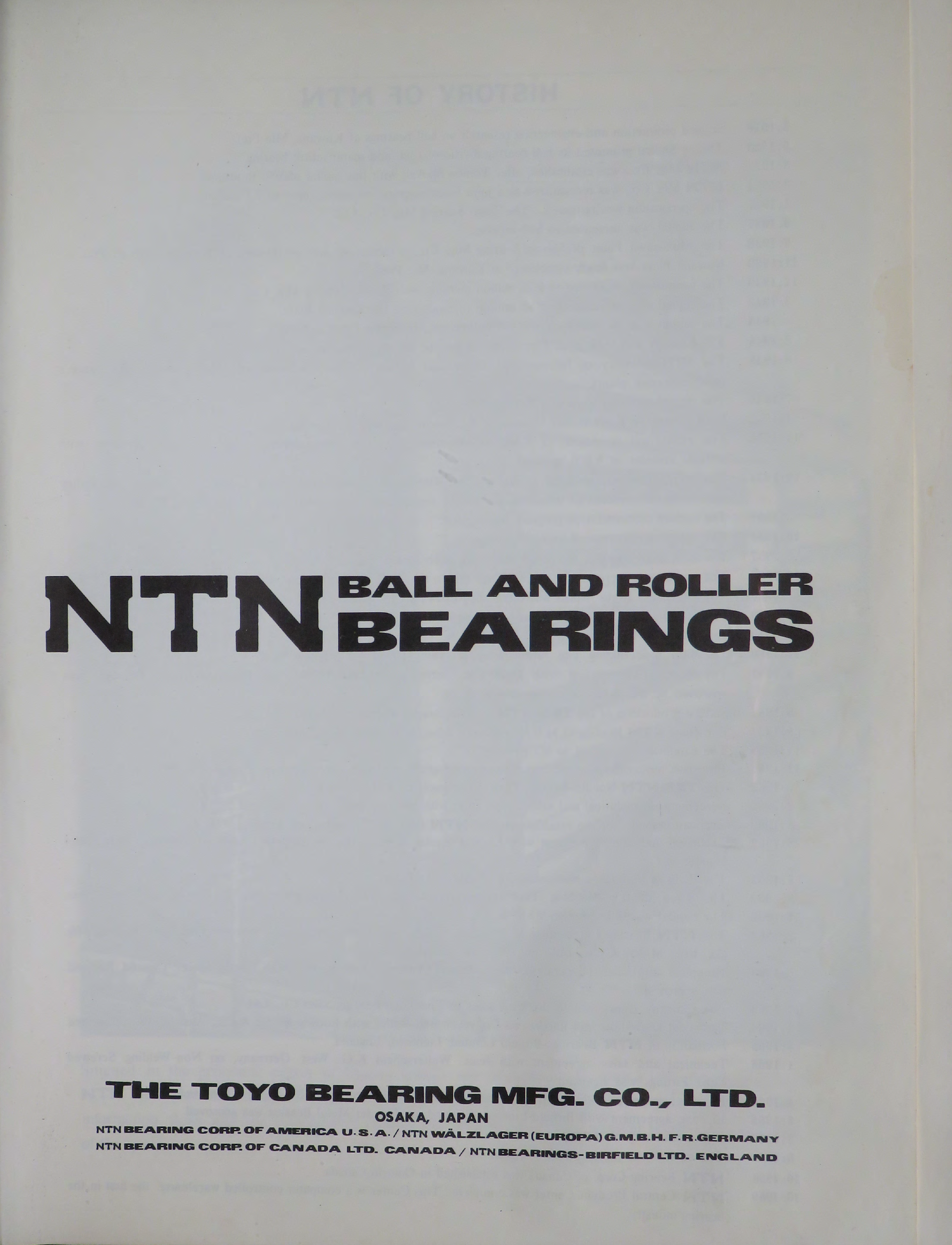 Sample page 5 from AirCorps Library document: NTN Ball and Roller Bearings