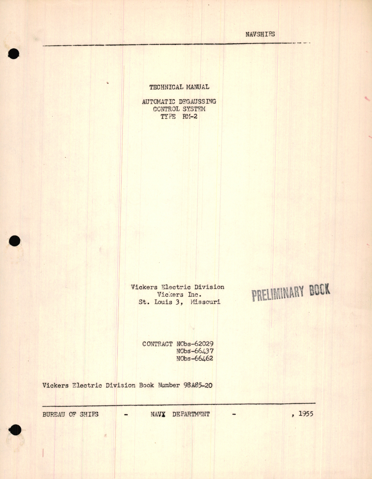 Sample page 1 from AirCorps Library document: Automatic Degaussing Control System for Type RM-2 