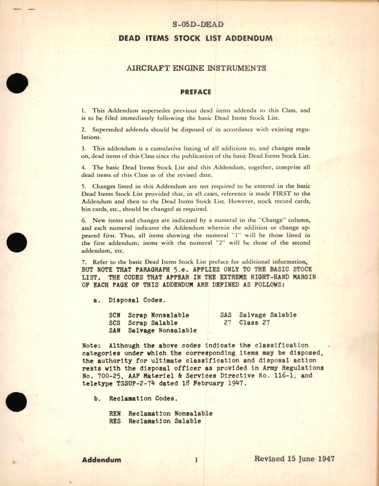 Sample page 5 from AirCorps Library document: Stock List - Dead Items Stock List Class 05-D Code 6100 for Aircraft Engine Instruments