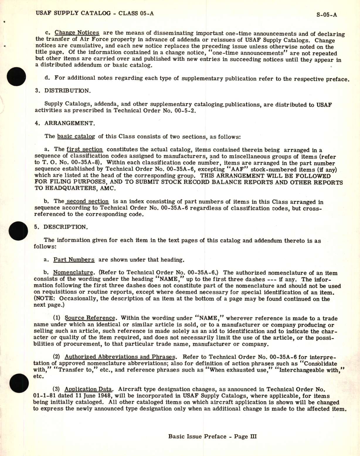 Sample page 5 from AirCorps Library document: USAF Supply Catalog Class 05-A Code 6200 for Aircraft Navigation Instruments