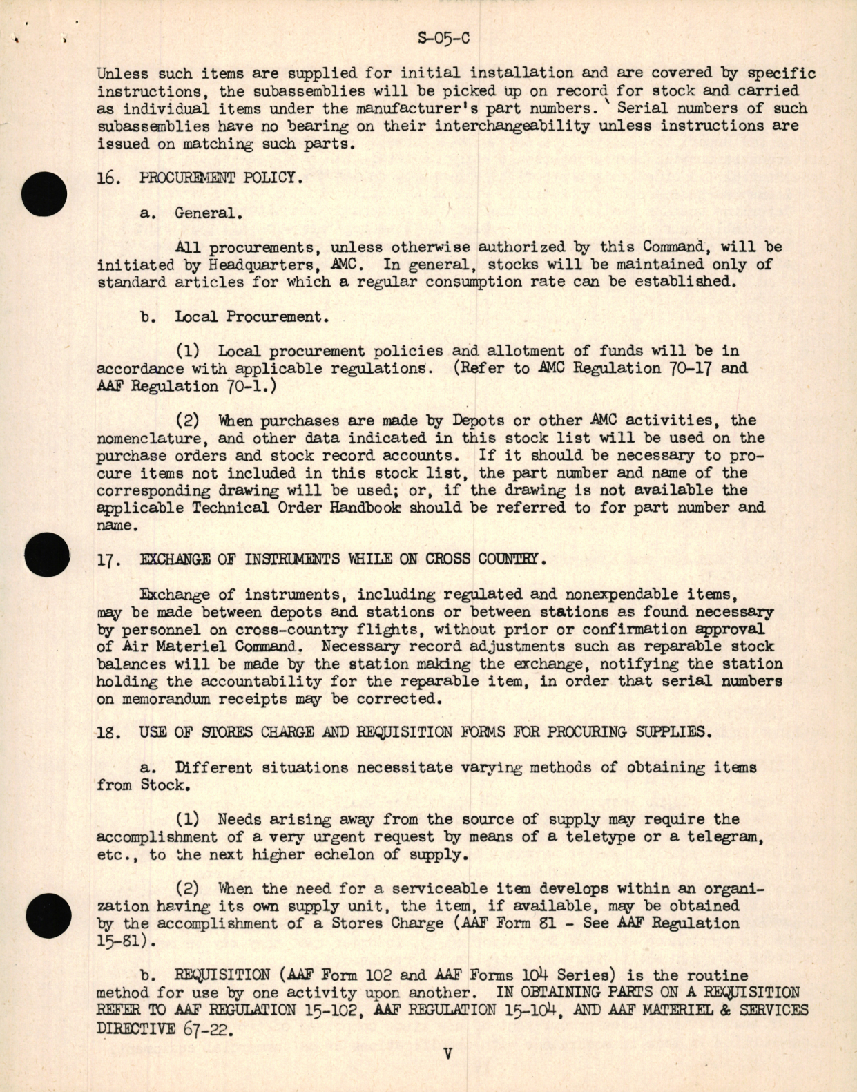 Sample page 7 from AirCorps Library document: Stock List Class 05-C Code 6000 for Aircraft Flight Instruments