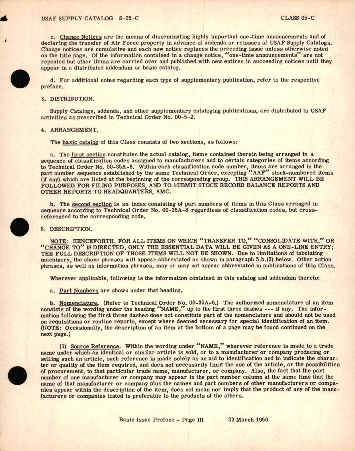 Sample page 5 from AirCorps Library document: USAF Supply Catalog Class 05-C Code 6000 for Aircraft Flight Instruments