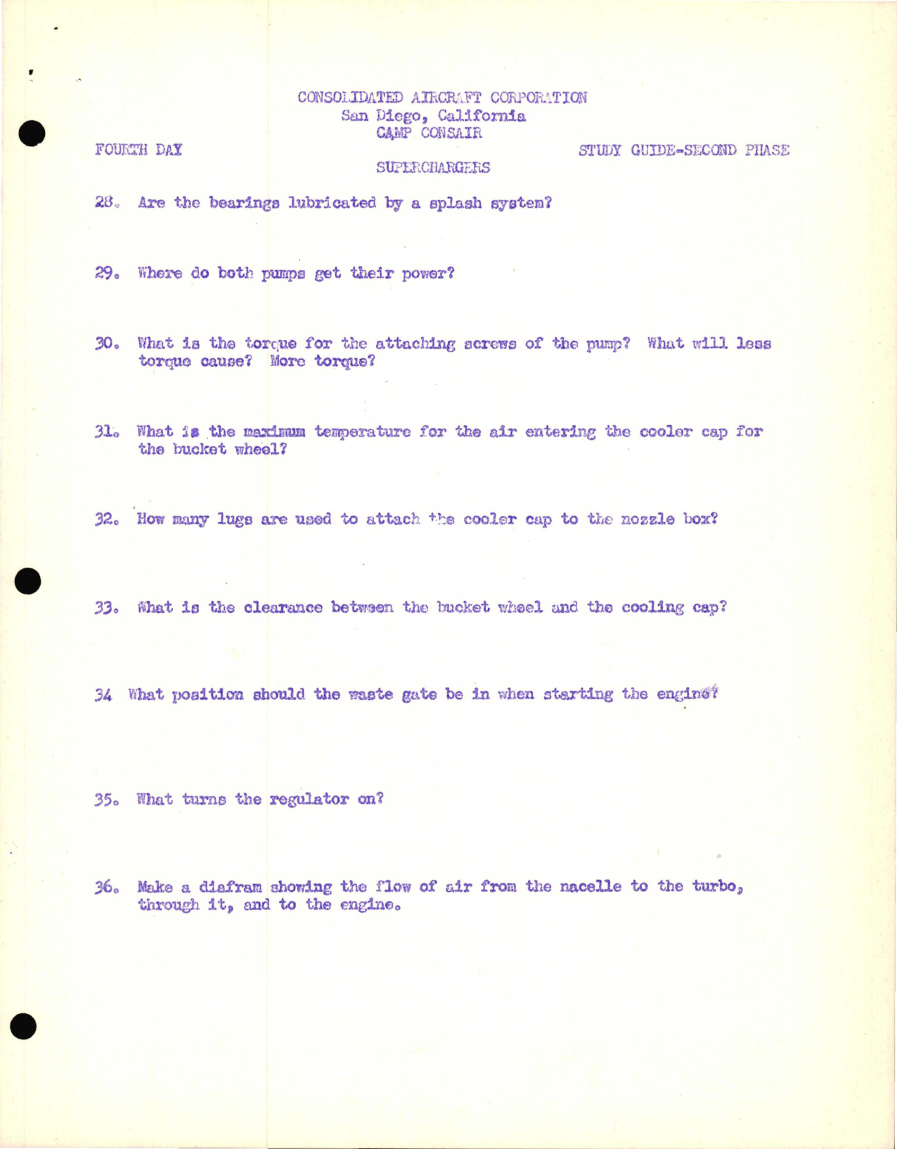 Sample page 5 from AirCorps Library document: Study Guide for Superchargers - Consolidated Aircraft, Second Phase