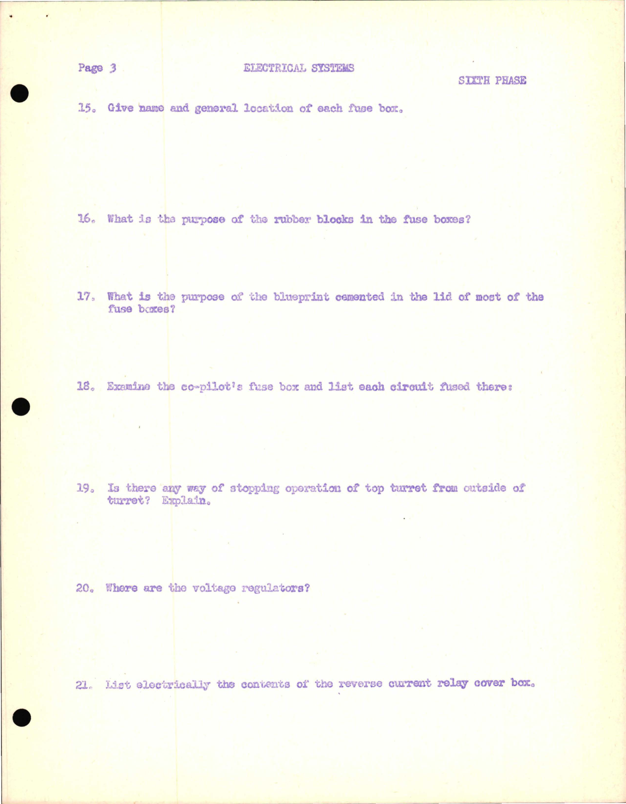 Sample page 5 from AirCorps Library document: Study Guide for Electrical Systems - Consolidated Aircraft, Sixth Phase