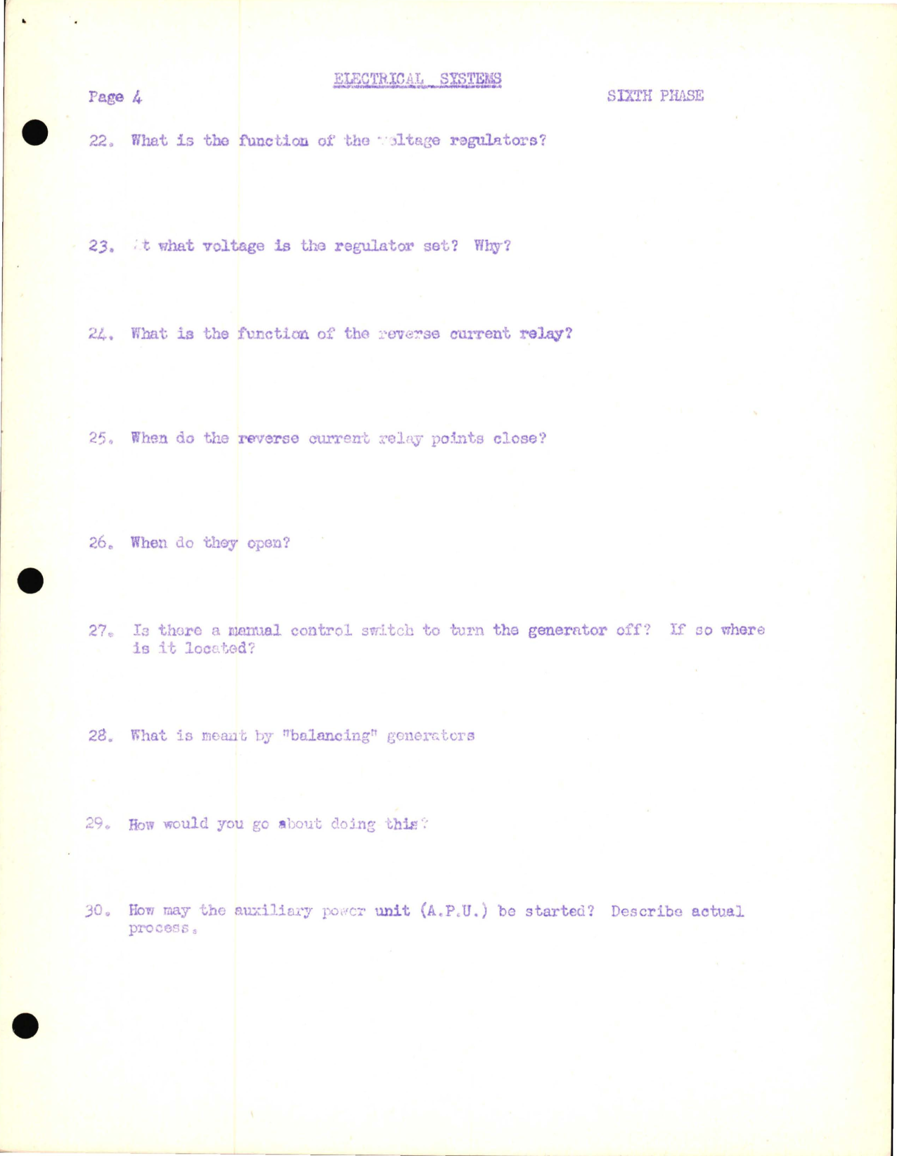 Sample page 7 from AirCorps Library document: Study Guide for Electrical Systems - Consolidated Aircraft, Sixth Phase