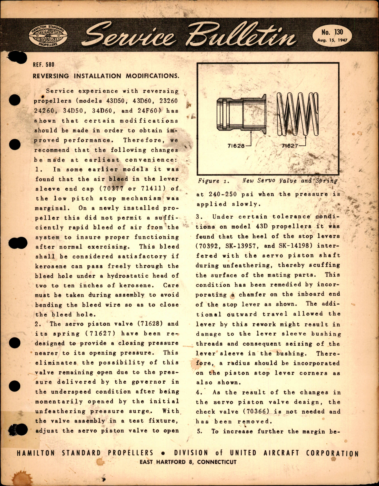 Sample page 1 from AirCorps Library document: Reversing Installation Modifications, Ref 580