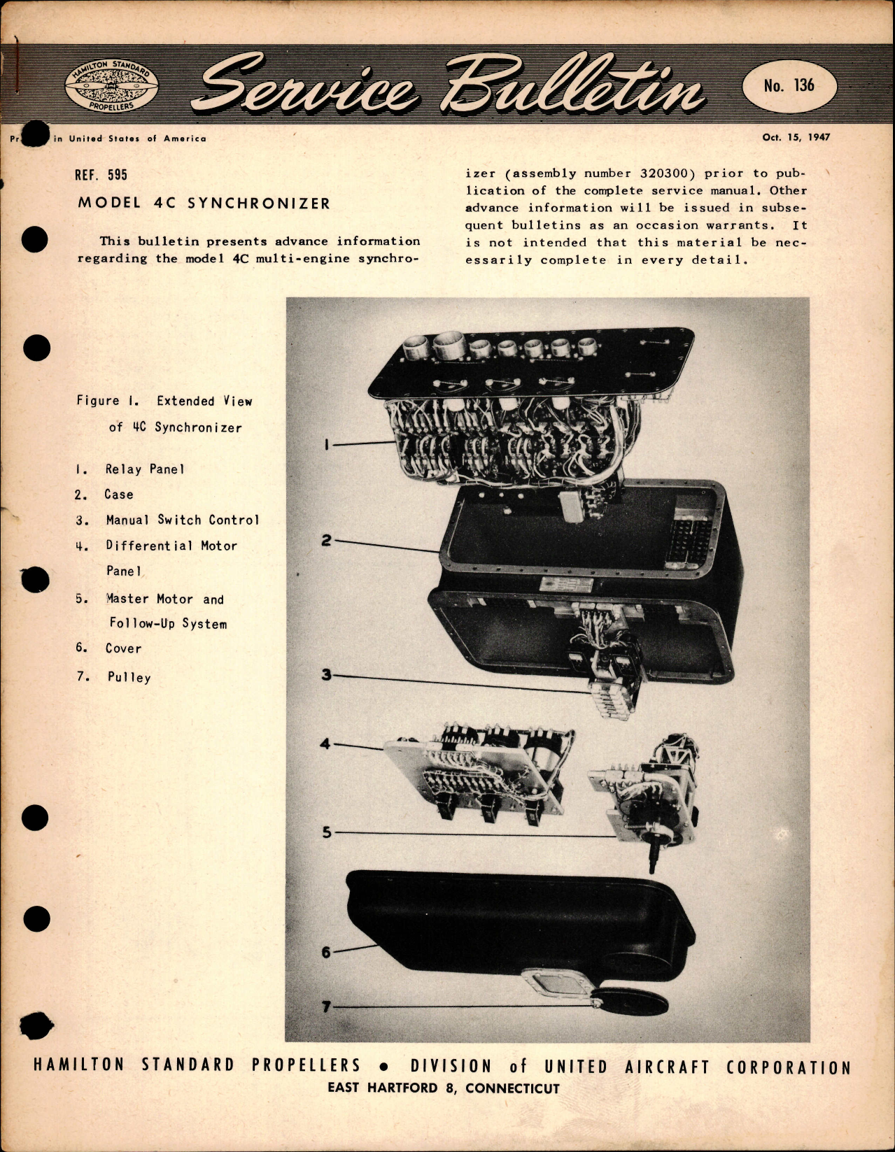 Sample page 1 from AirCorps Library document: Model 4C Synchronizer, Ref 595
