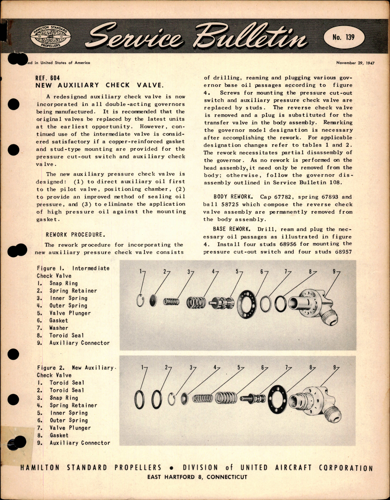 Sample page 1 from AirCorps Library document: New Auxiliary Check Valve, Ref 604