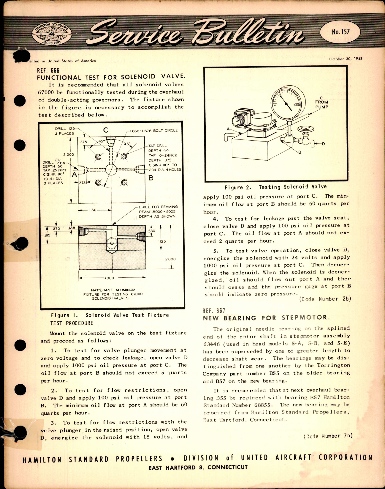 Sample page 1 from AirCorps Library document: Functional Test for Solenoid Valve, Ref 666