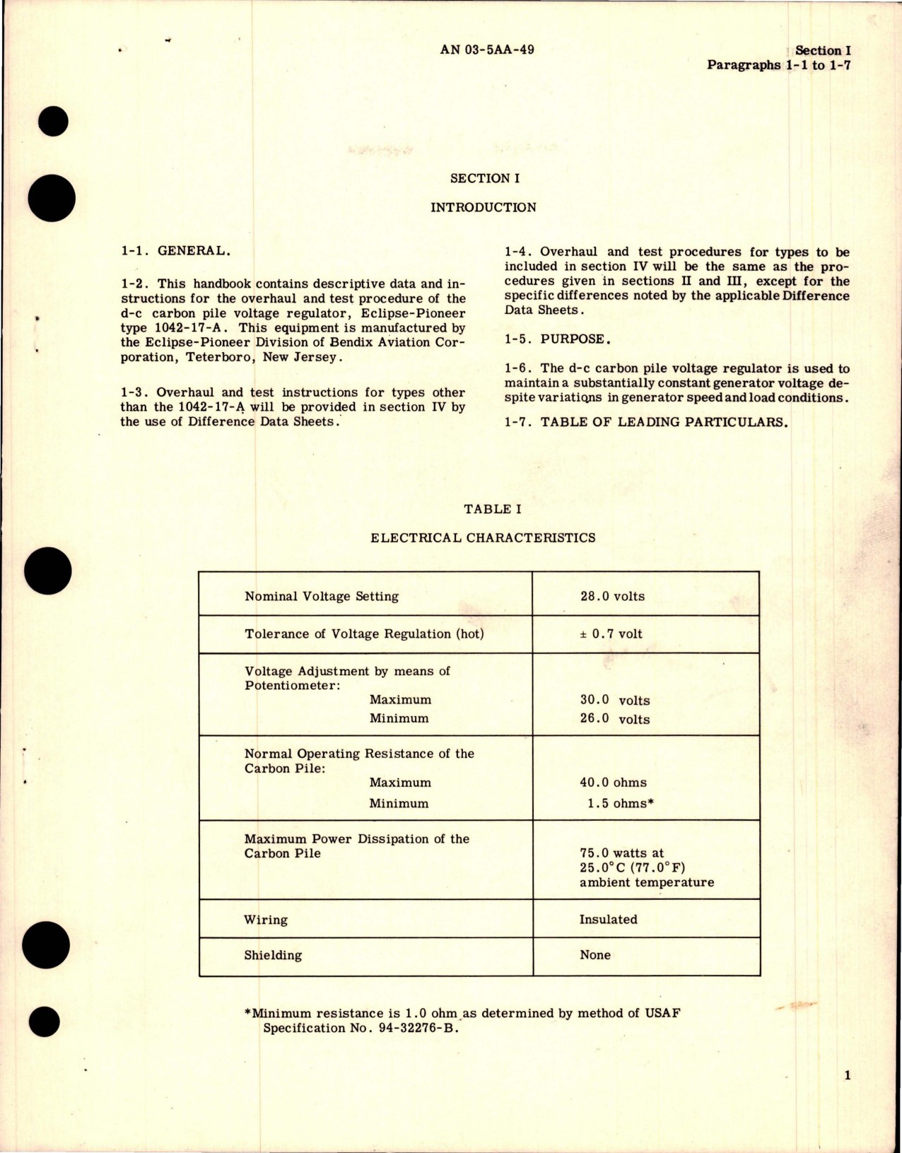 Sample page 5 from AirCorps Library document: Overhaul Instructions for D-C Carbon Pile Voltage Regulator - Part 1042-17-A 
