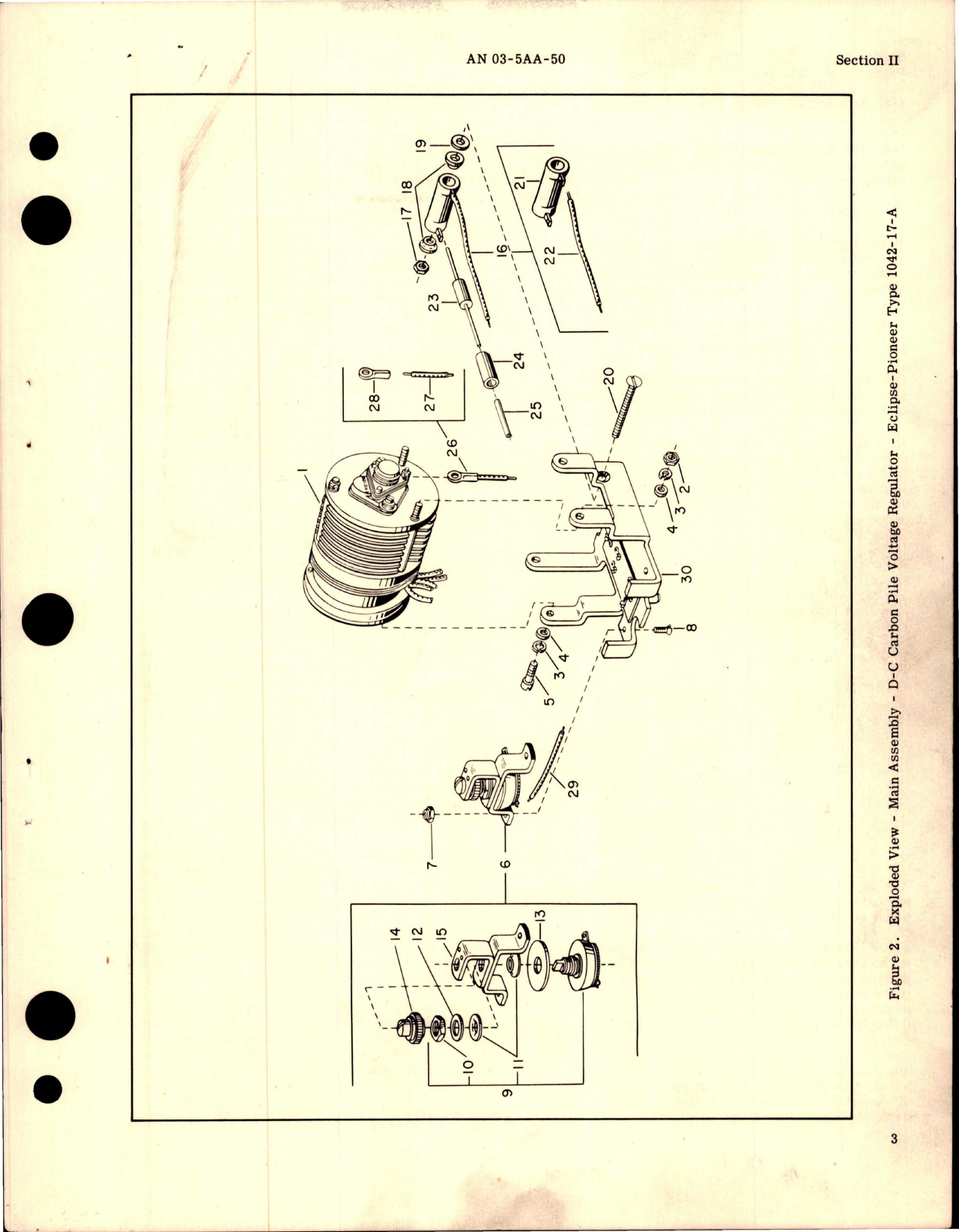 Sample page 5 from AirCorps Library document: Parts Catalog for D-C Carbon Pile Voltage Regulator - Part 1042-17-A 