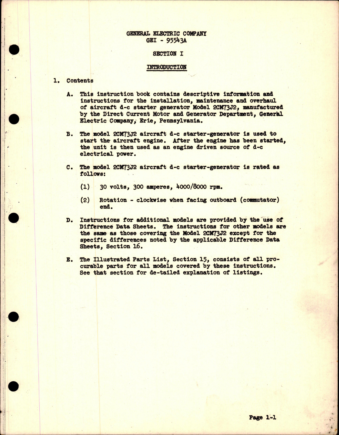 Sample page 5 from AirCorps Library document: Instructions for Aircraft D-C Starter Generator - Model 2CM73J1A and 2CM73J2 
