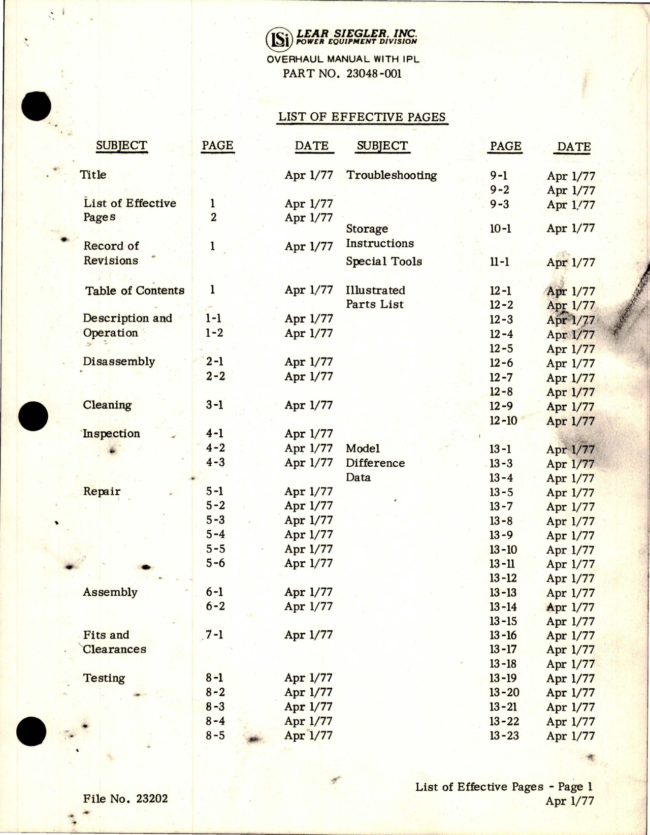 Sample page 7 from AirCorps Library document: Overhaul Manual with Parts List for DC Starter Generator 