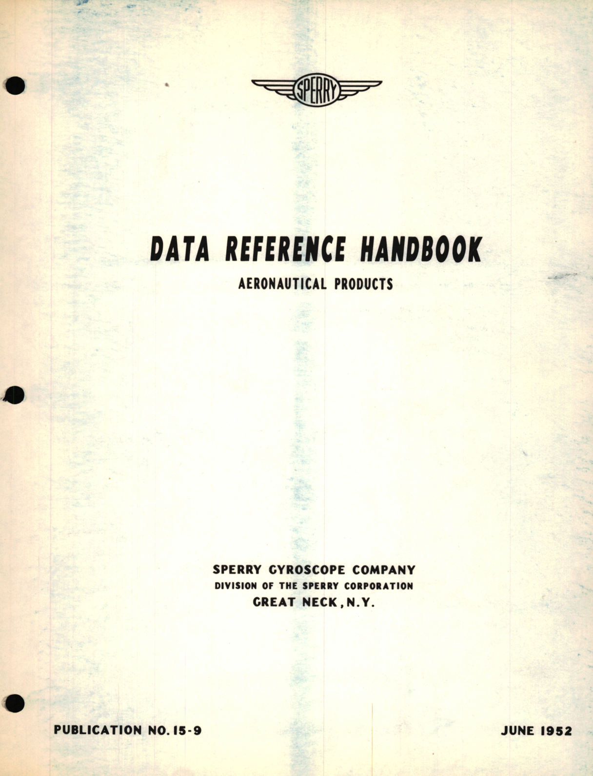 Sample page 1 from AirCorps Library document: Data Reference Handbook for Aeronautical Products 