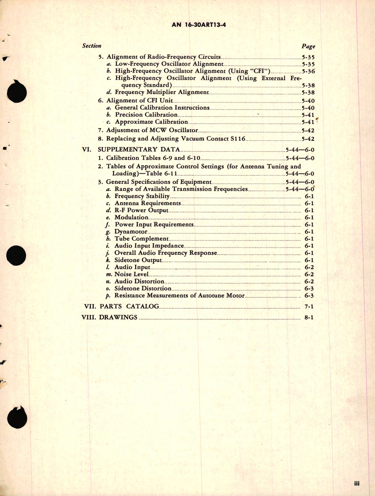 Sample page 5 from AirCorps Library document: Maintenance Instructions for Radio Transmitting Set AN, ART-13A