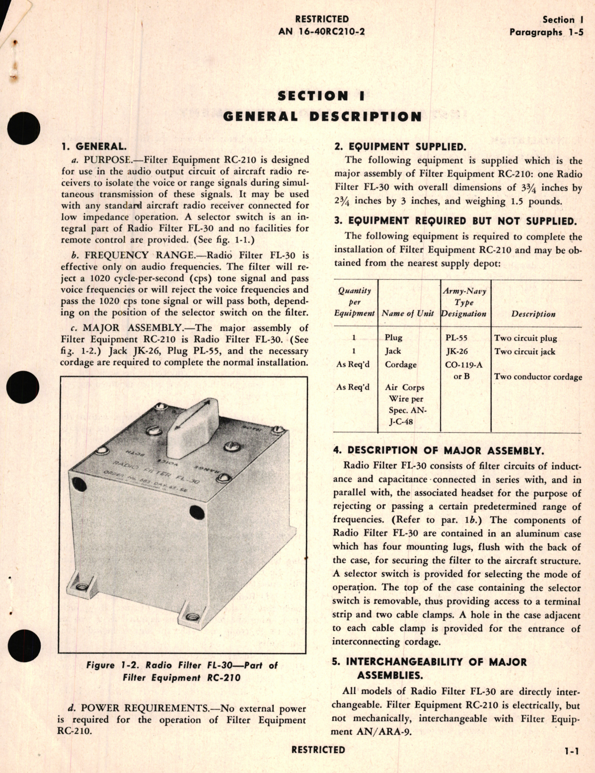 Sample page 7 from AirCorps Library document: Maintenance Instructions for Filter Equipment RC-210