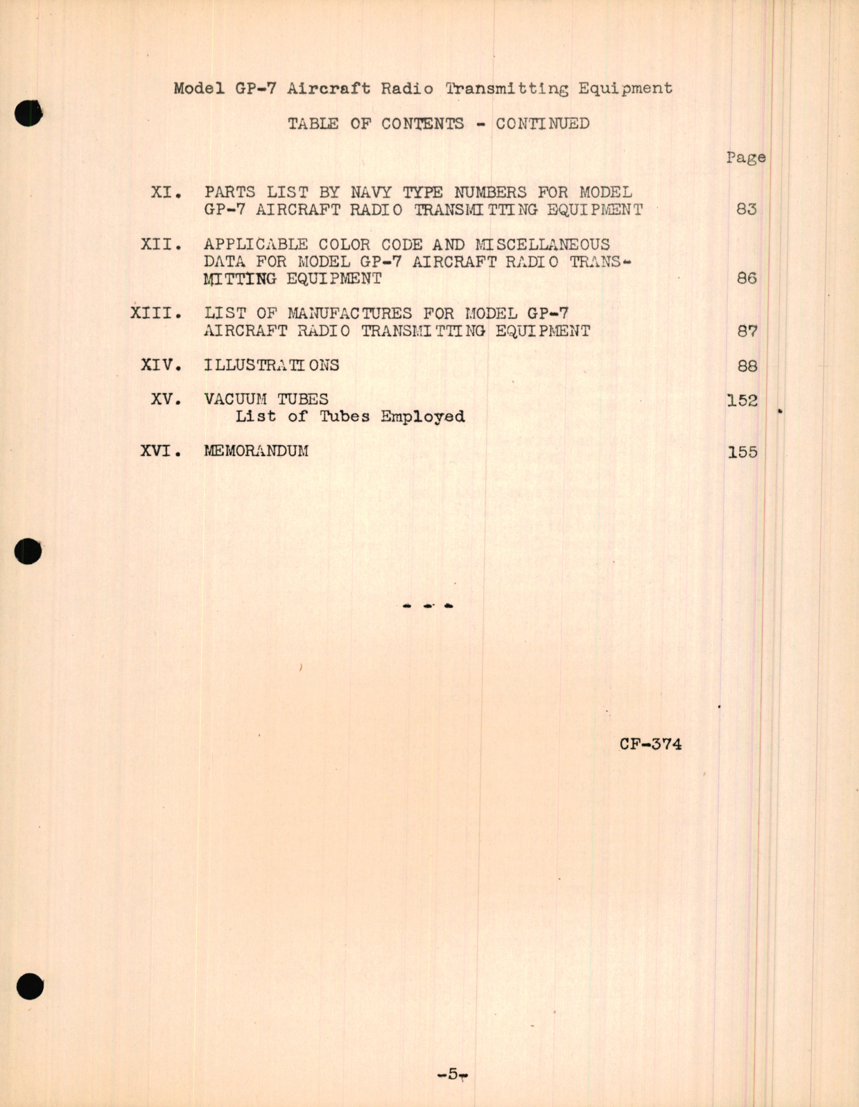 Sample page 9 from AirCorps Library document: Preliminary Instruction Book for Navy Model GP-7 Aircraft Radio Transmitting Equipment