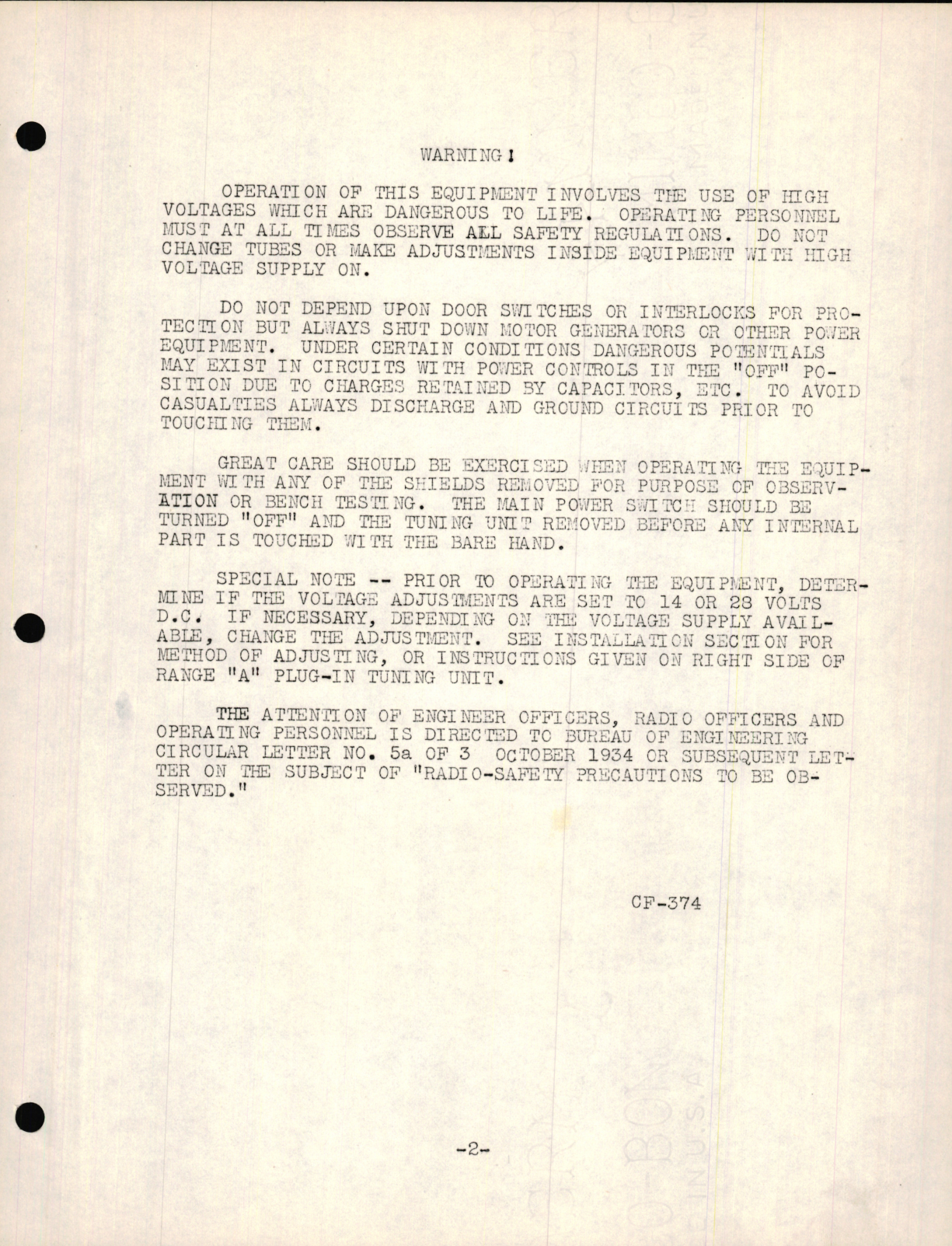 Sample page 5 from AirCorps Library document: Preliminary Instruction Book for Navy Model GP-7 Aircraft Radio Transmitting Equipment