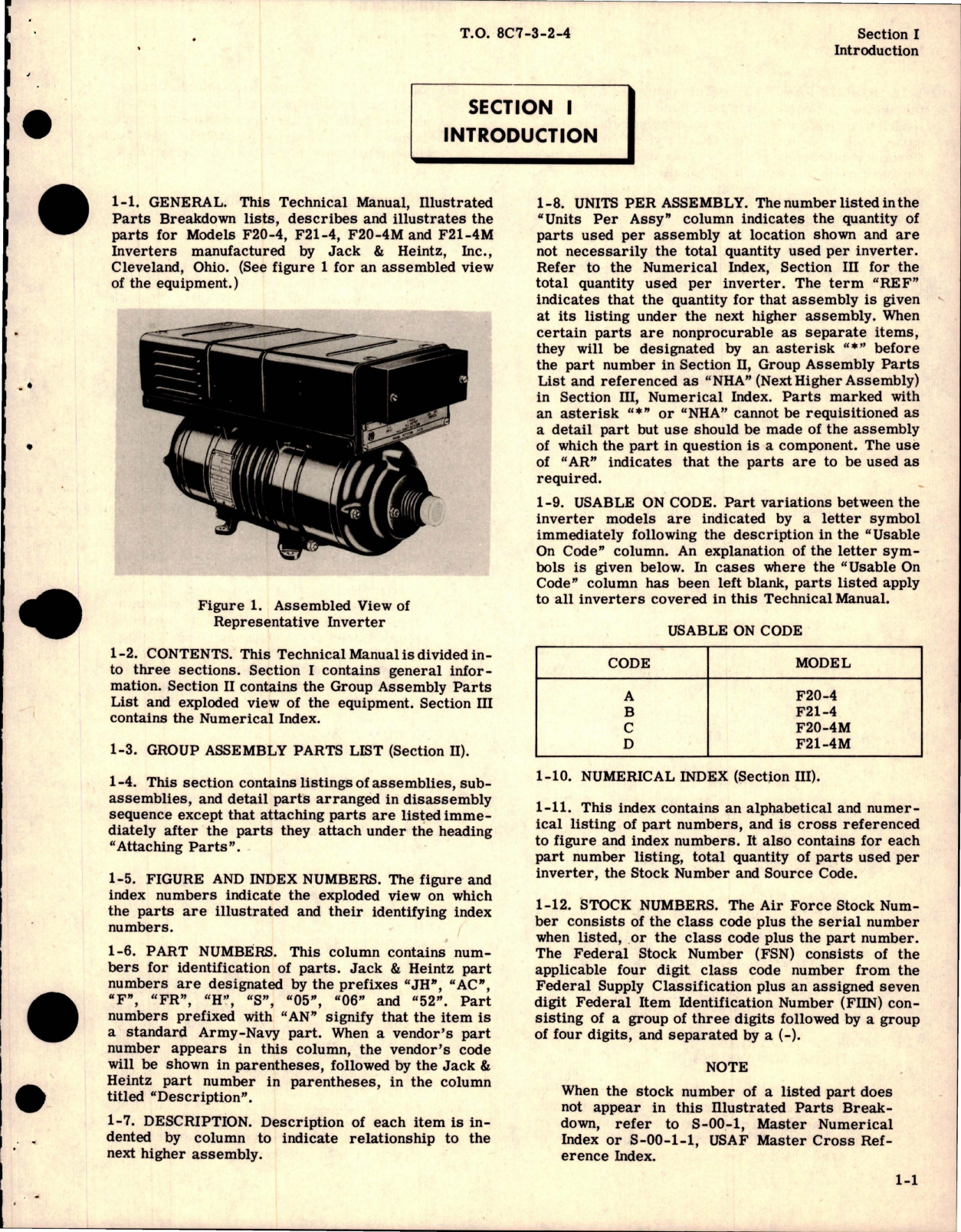 Sample page 5 from AirCorps Library document: Illustrated Parts Breakdown for Inverter Models F20-4, F21-4, F20-4M and F21-4M 