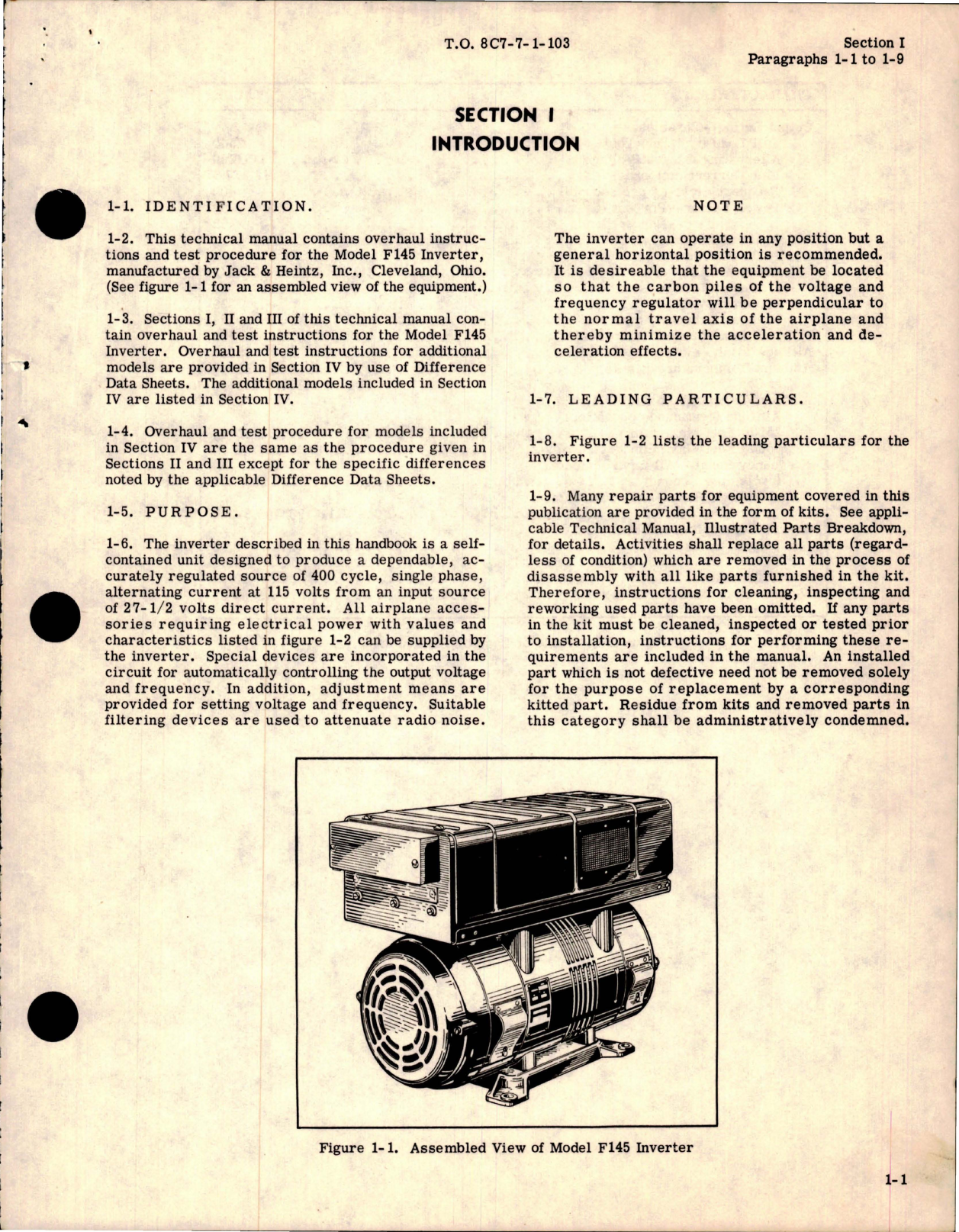 Sample page 5 from AirCorps Library document: Overhaul for Inverter - Models F45-3R, F136, F145, and F145-2 