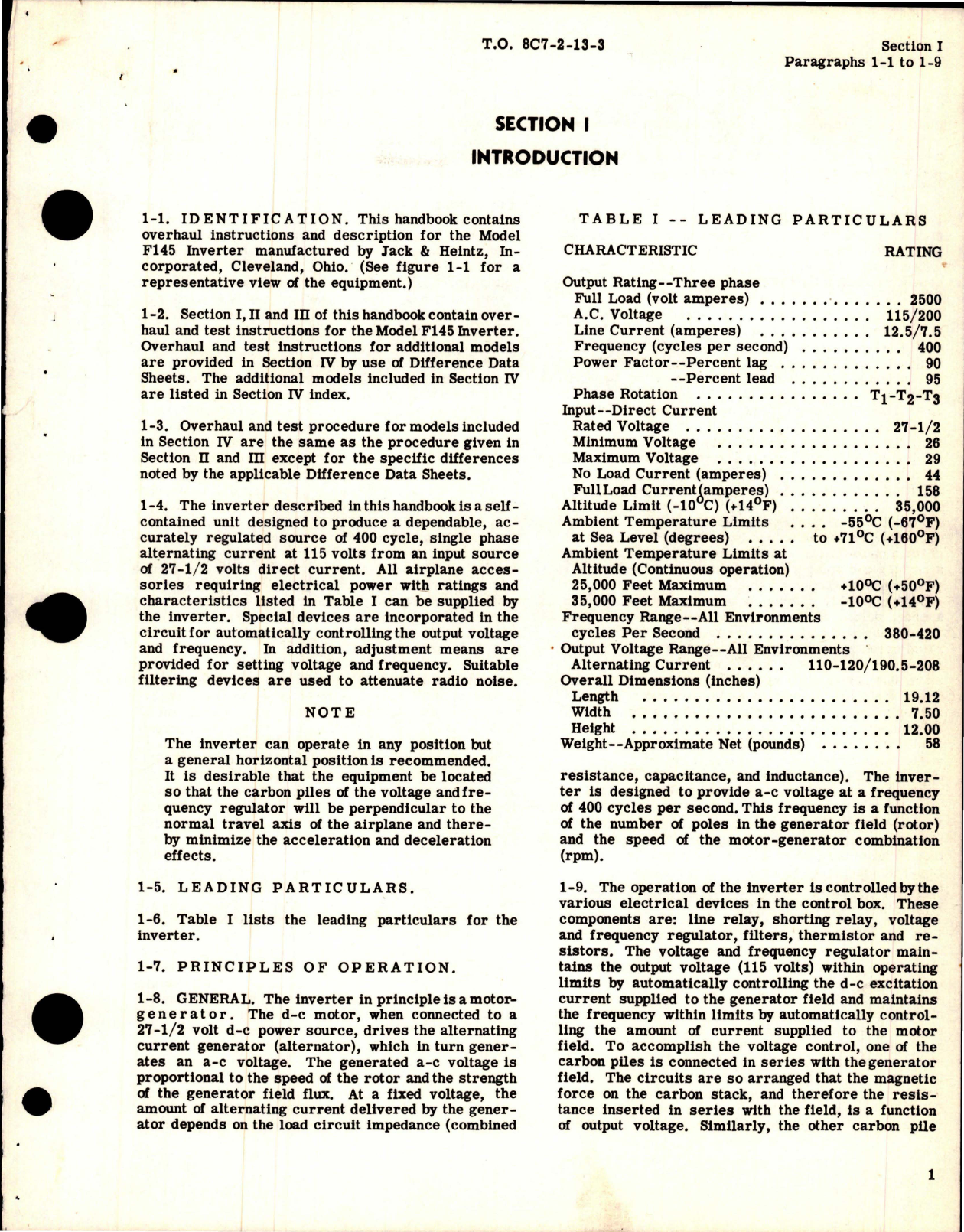 Sample page 5 from AirCorps Library document: Overhaul for Inverter - Models F45-3R, F136, F145, and F145-2 