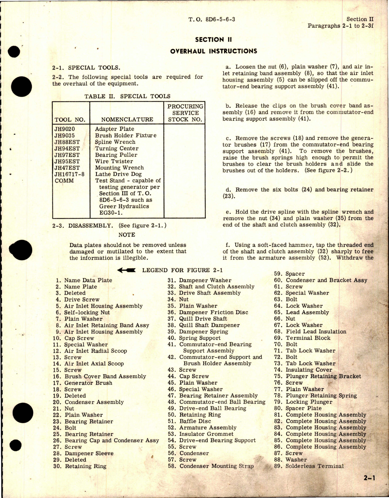 Sample page 9 from AirCorps Library document: Overhaul Manual for Generator - Model G300 Series 