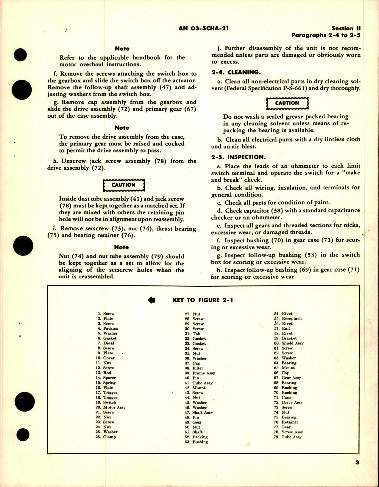 Sample page 5 from AirCorps Library document: Overhaul Instructions for Electromechanical Linear Actuators - Part 30582 and 31534 