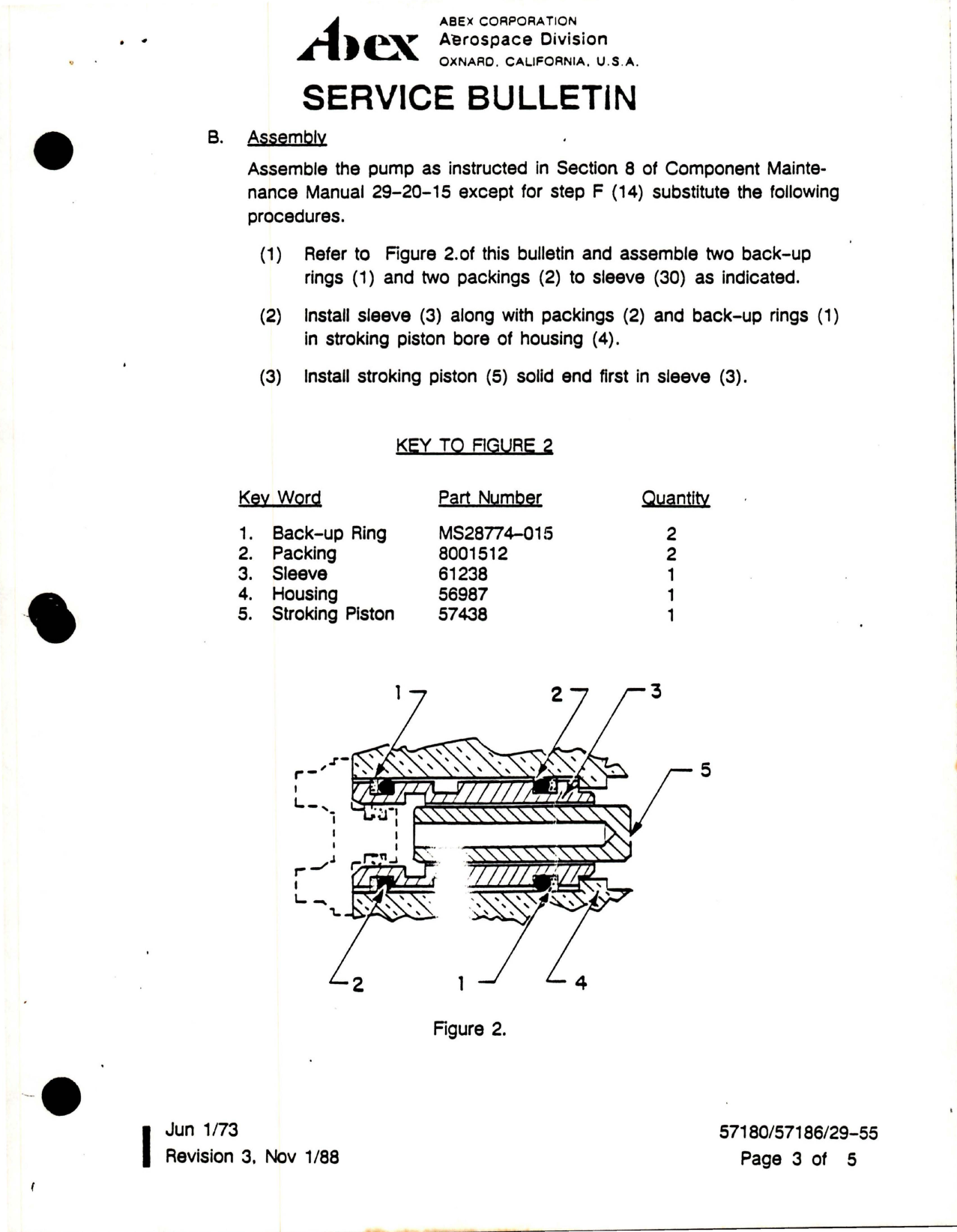 Sample page 5 from AirCorps Library document: Abex Hydraulic Power - Electric Motor Driven Pump - Rework Pump Housing - Revision 3
