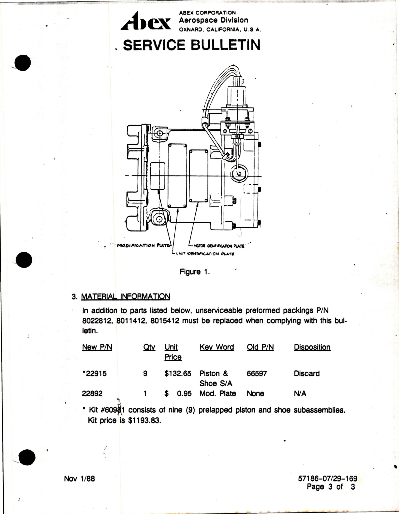 Sample page 5 from AirCorps Library document: Abex Hydraulic Power Electric Motor Driven Pump - Replace Piston and Shoe Subassembly