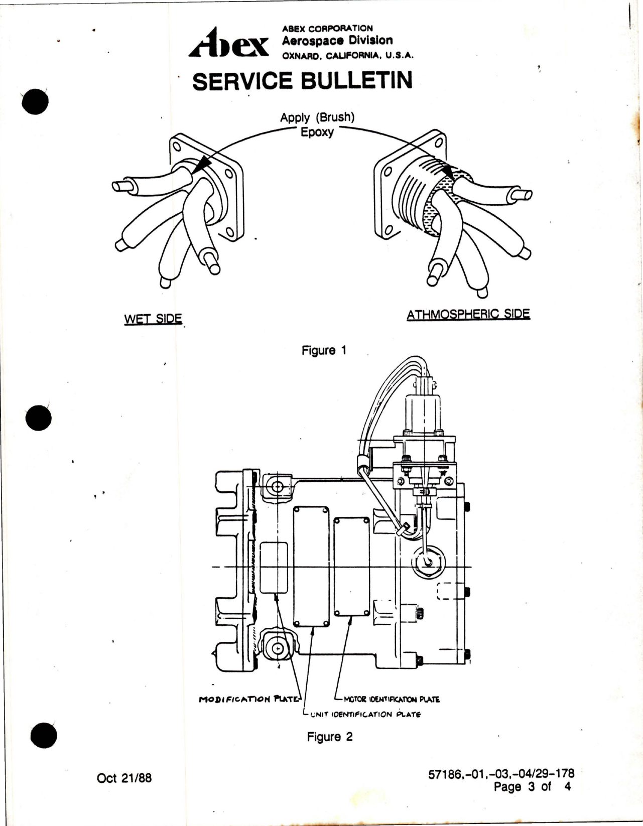 Sample page 5 from AirCorps Library document: Abex Hydraulic Power Elect Motor Driven Pump - Reseal Electrical Connector