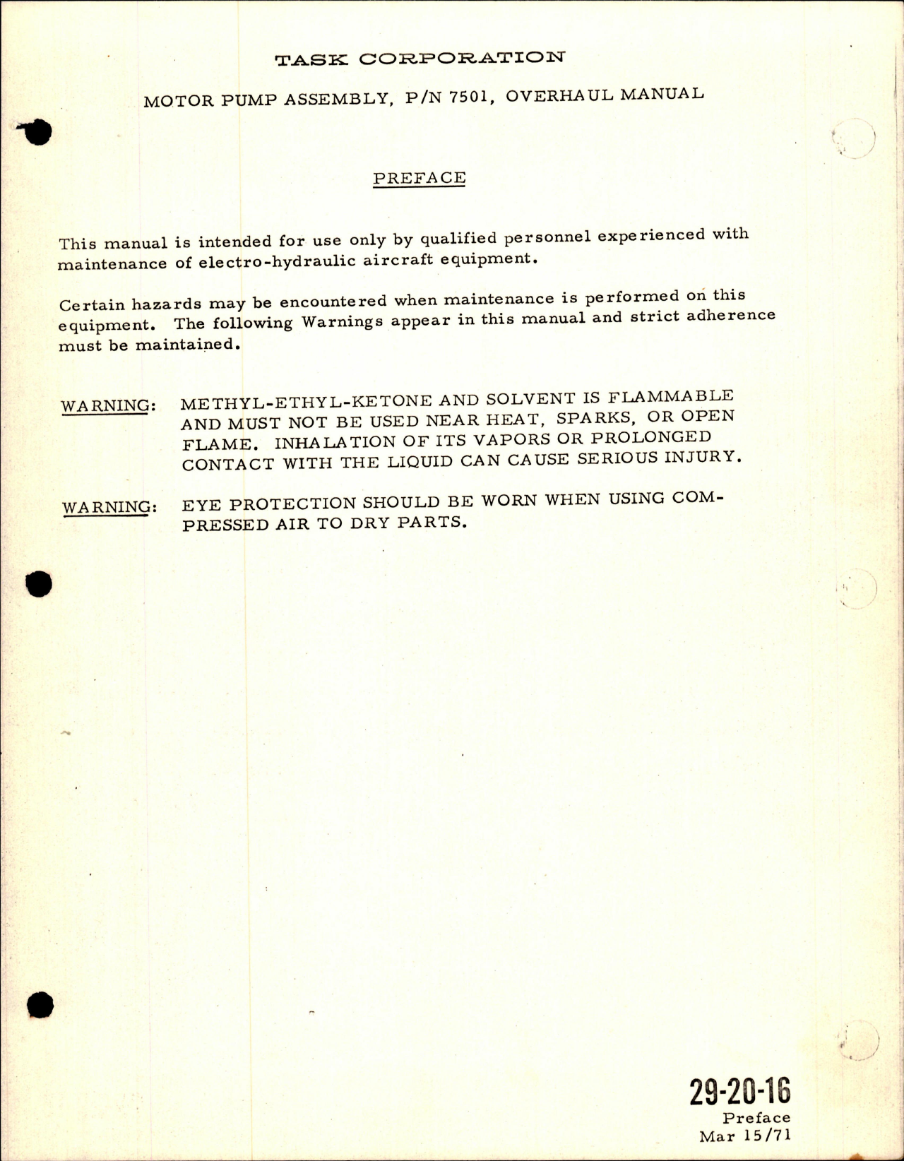Sample page 9 from AirCorps Library document: Overhaul Manual for Motor Pump Assembly - Parts 7501-6, -7 and -8 