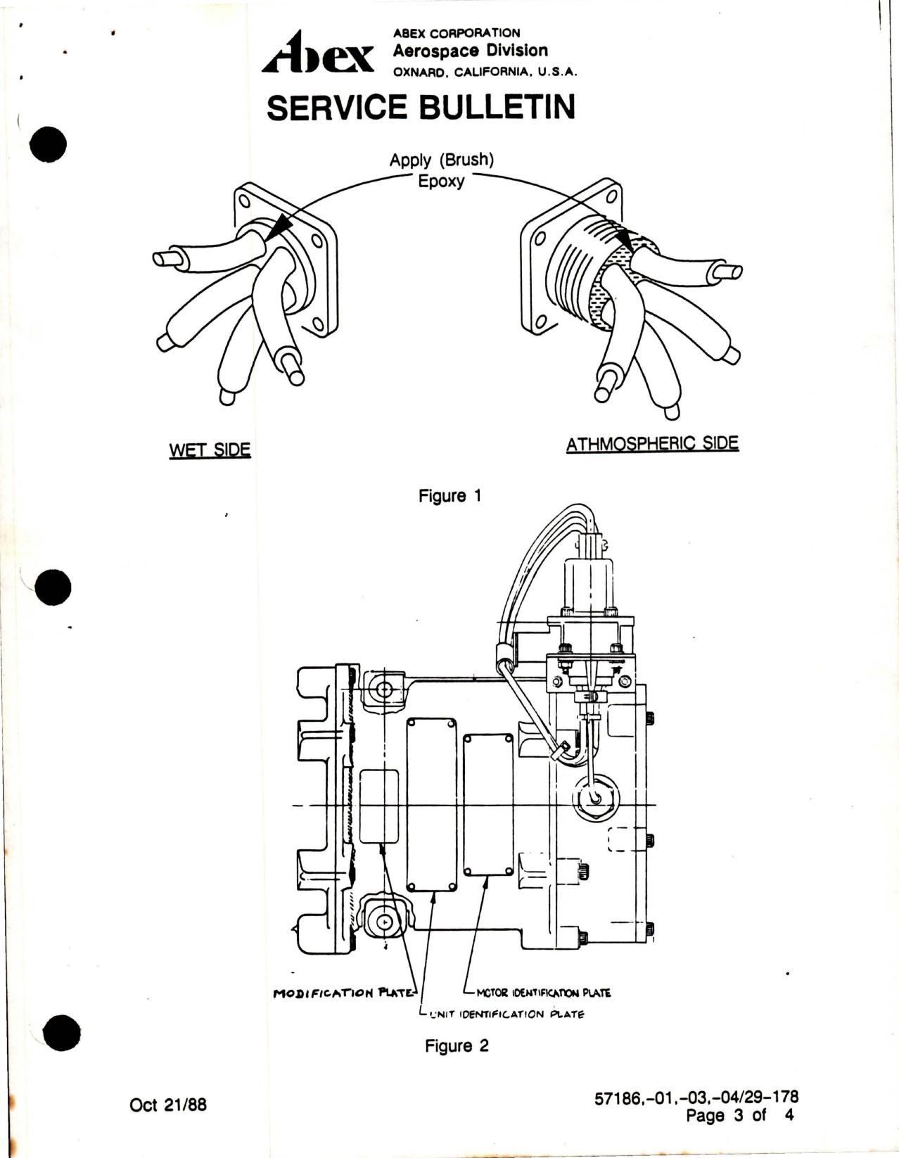 Sample page 5 from AirCorps Library document: Abex Hydraulic Power Electric Motor Driven Pump - Reseal Electrical Connector -  Revision 1