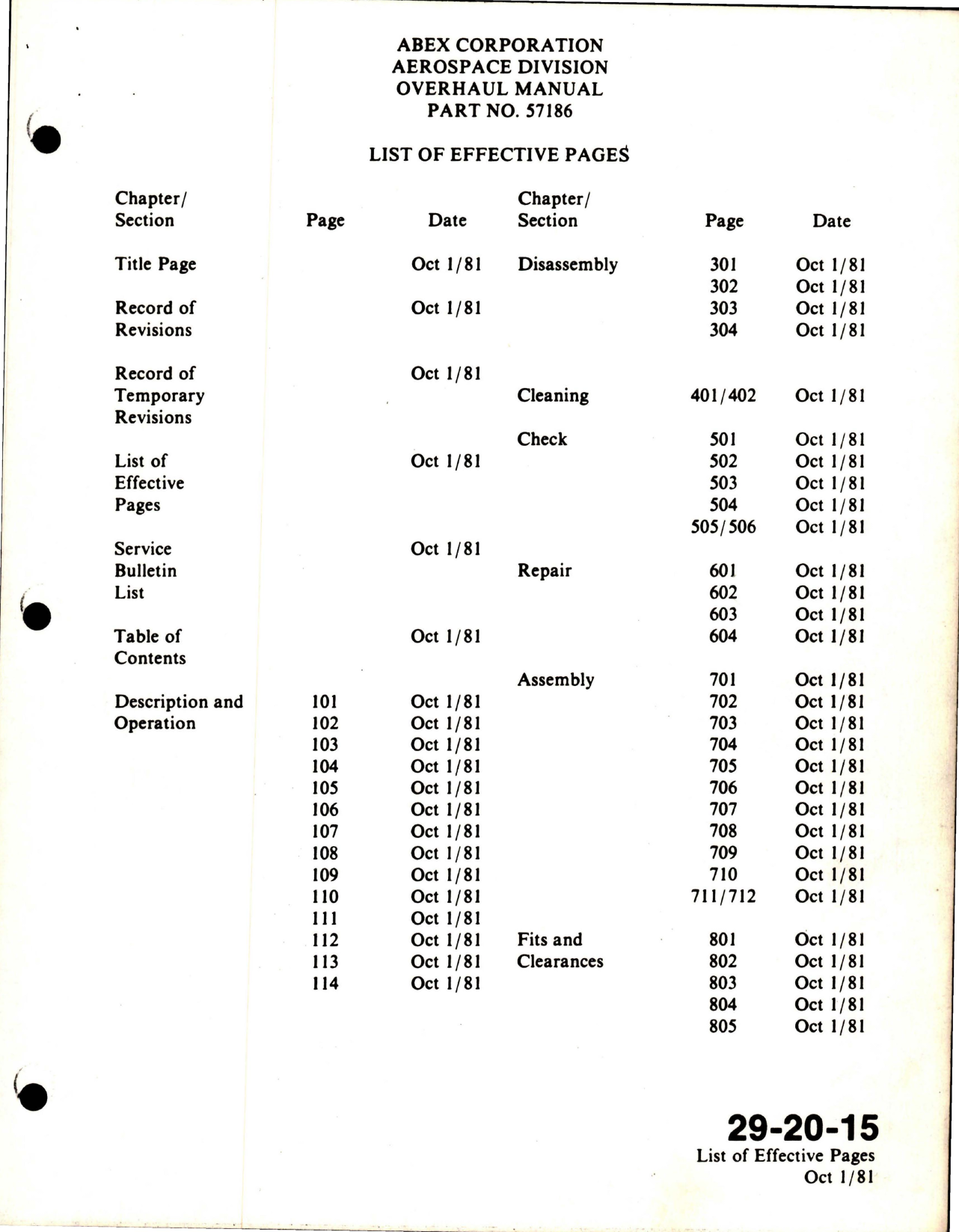Sample page 7 from AirCorps Library document: Maintenance Instructions with Illustrated Parts List for Pump and Motor Package 