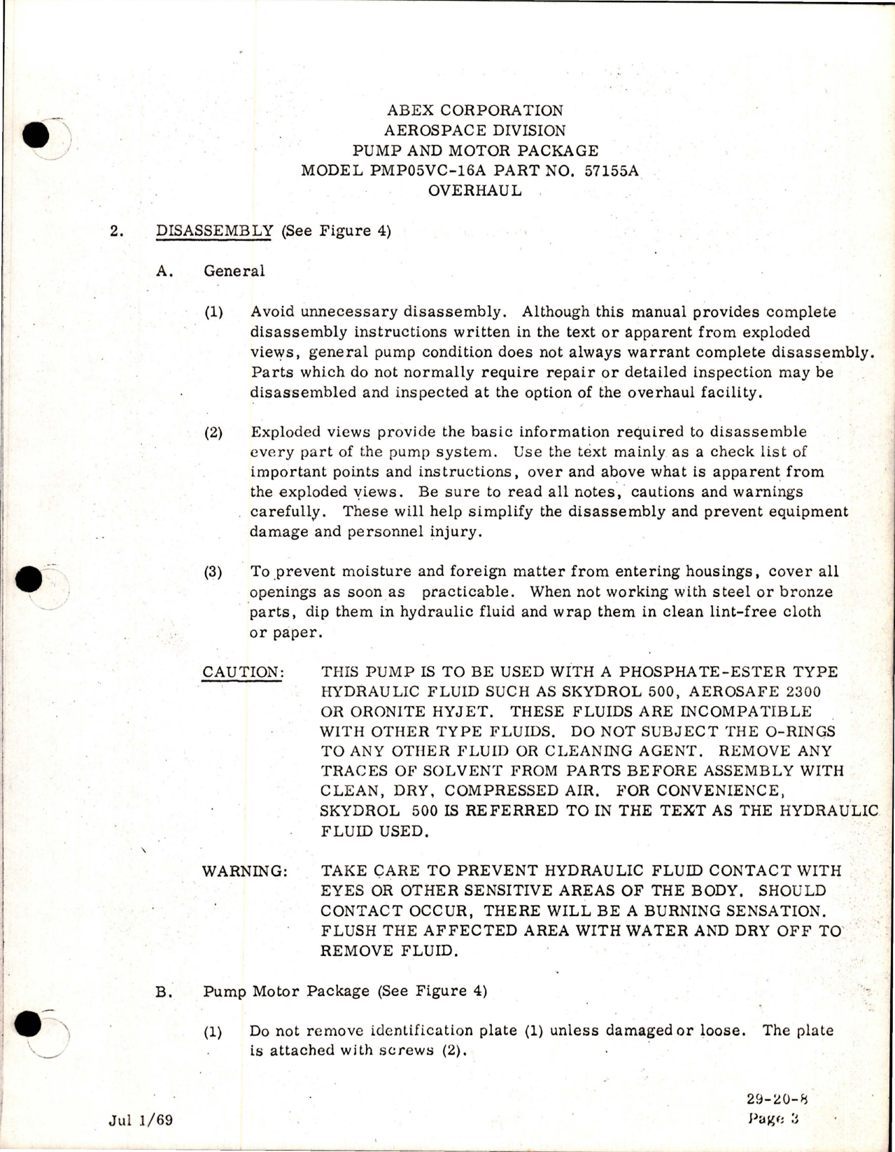 Sample page 7 from AirCorps Library document: Overhaul Manual for Hydraulic Pump and Motor Package - Part 57155A - Model PMP05VC-16A 