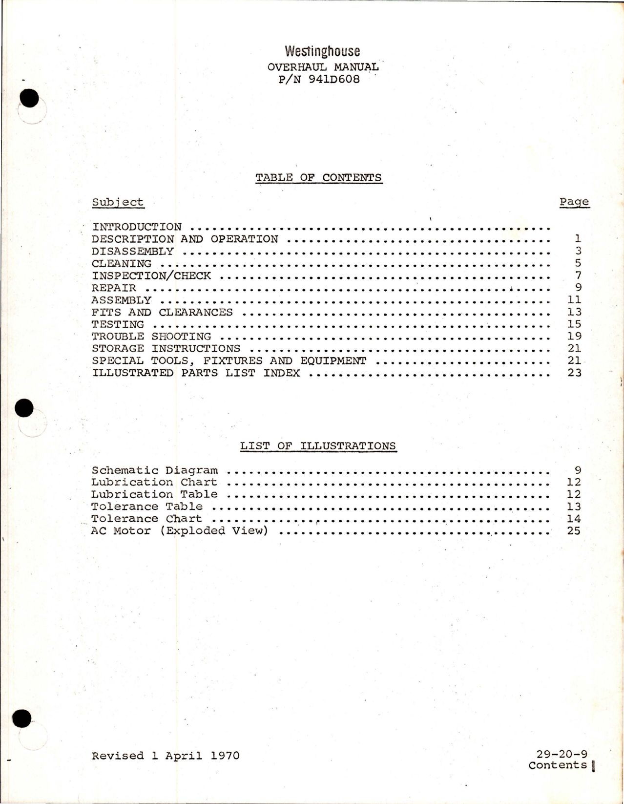Sample page 9 from AirCorps Library document: Overhaul Manual for AC Motor - Part 941D608-2 and 941D608-4 