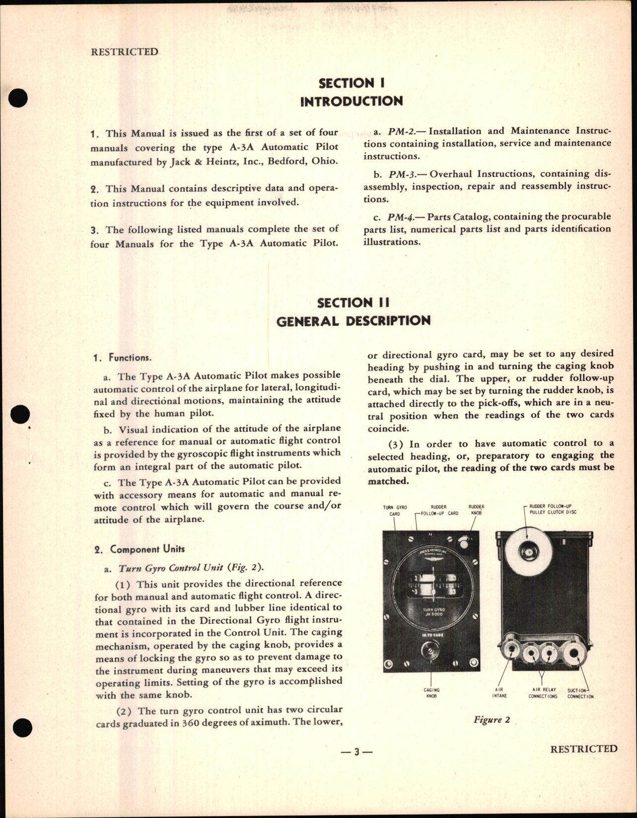 Sample page 5 from AirCorps Library document: Operation and Flight Instructions for the Type A-3A Automatic Pilot