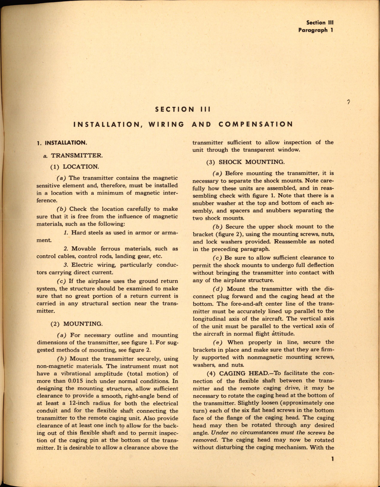 Sample page 5 from AirCorps Library document: Installation and Operation Instructions for Gyro Stabilized Flux and Gate Compass System