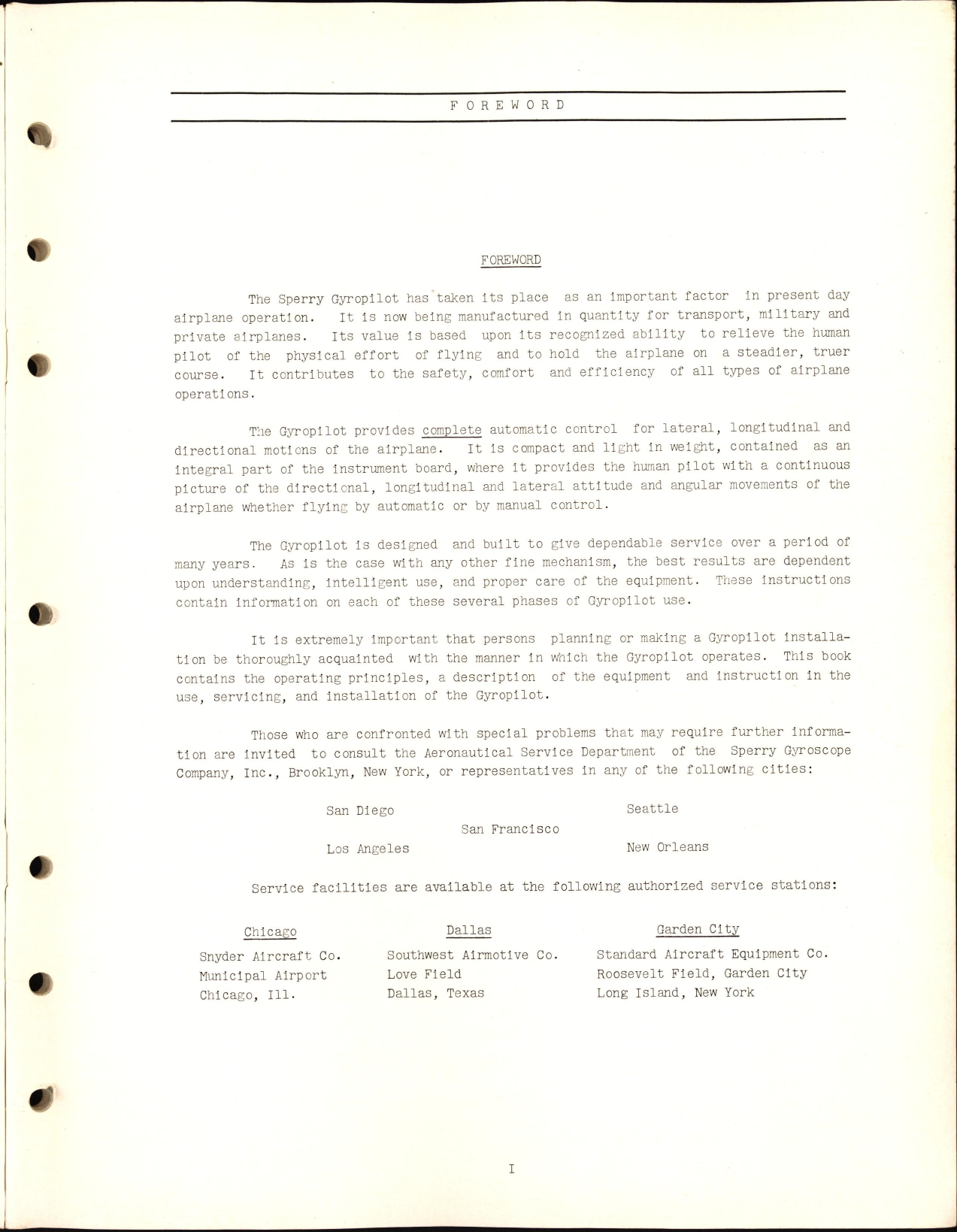 Sample page 5 from AirCorps Library document: The Sperry Aircraft Gyropilot Model A-2