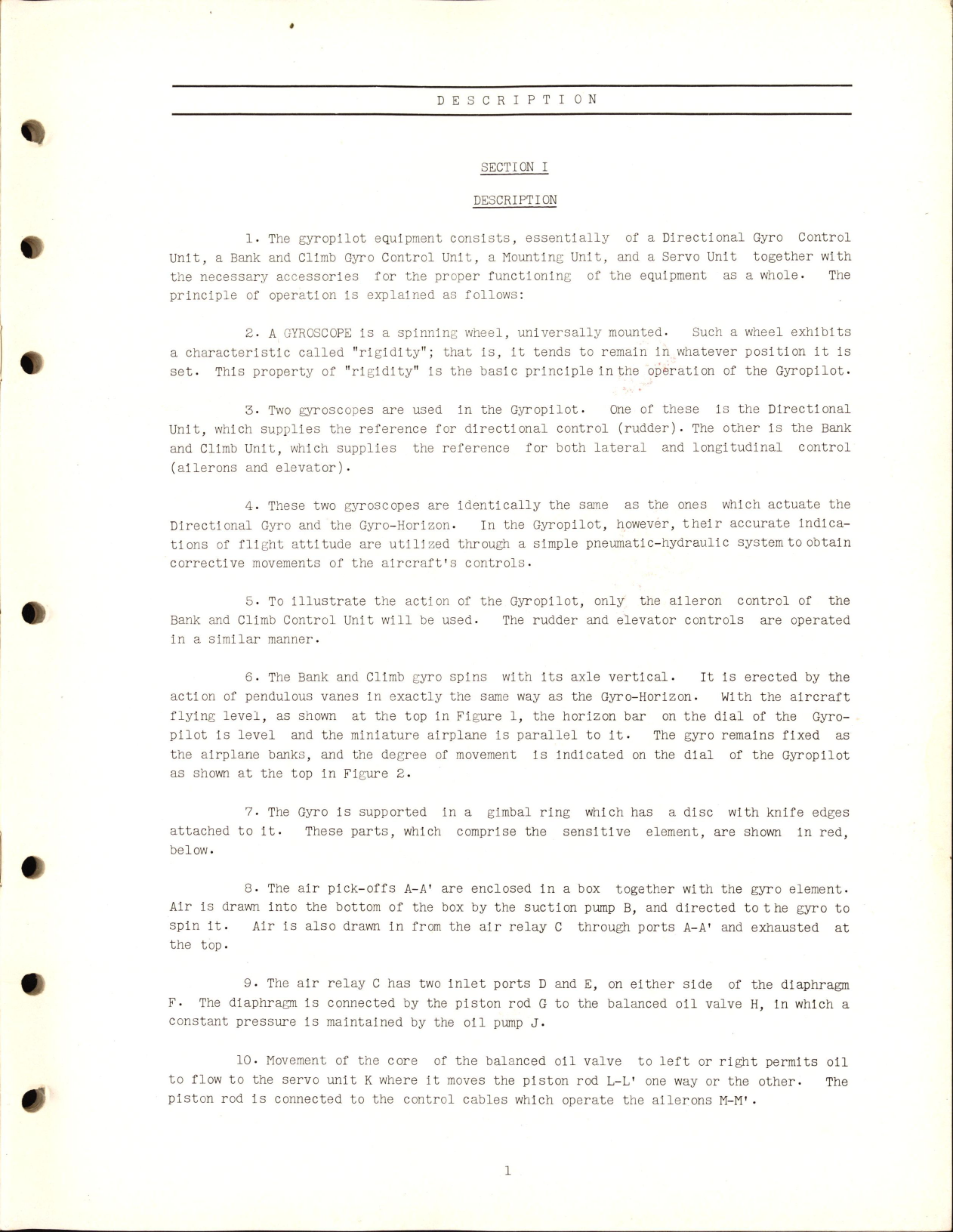 Sample page 9 from AirCorps Library document: The Sperry Aircraft Gyropilot Model A-2