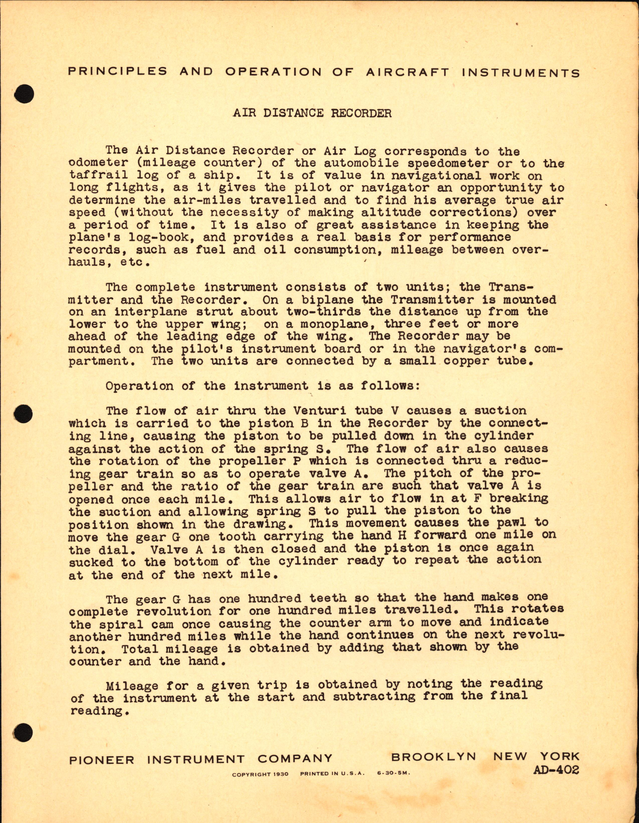 Sample page 1 from AirCorps Library document: Principles and Operation of Aircraft Instruments