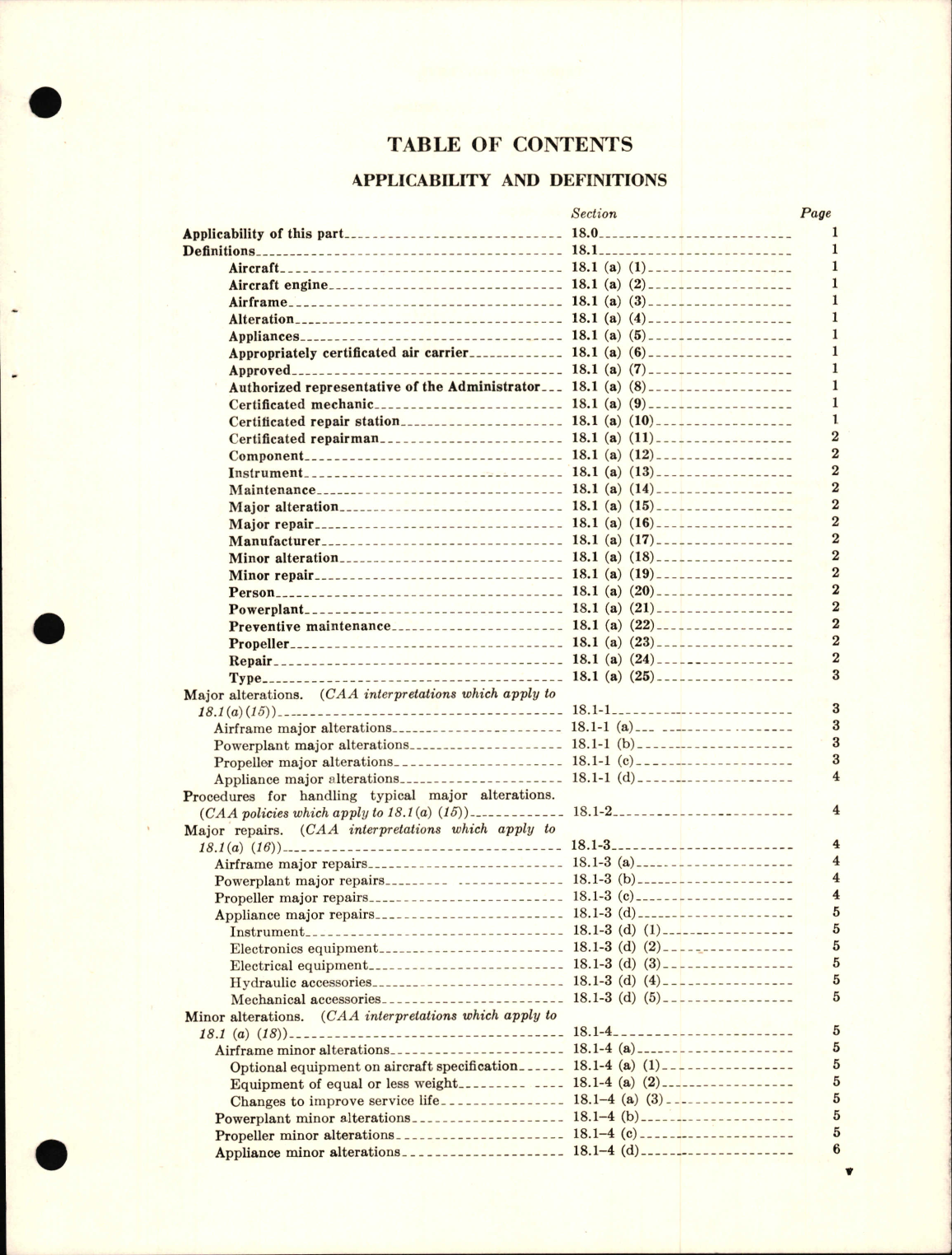 Sample page 7 from AirCorps Library document: Maintenance, Repair, & Alteration of Airframes, Powerplants, Propellers, & Appliances