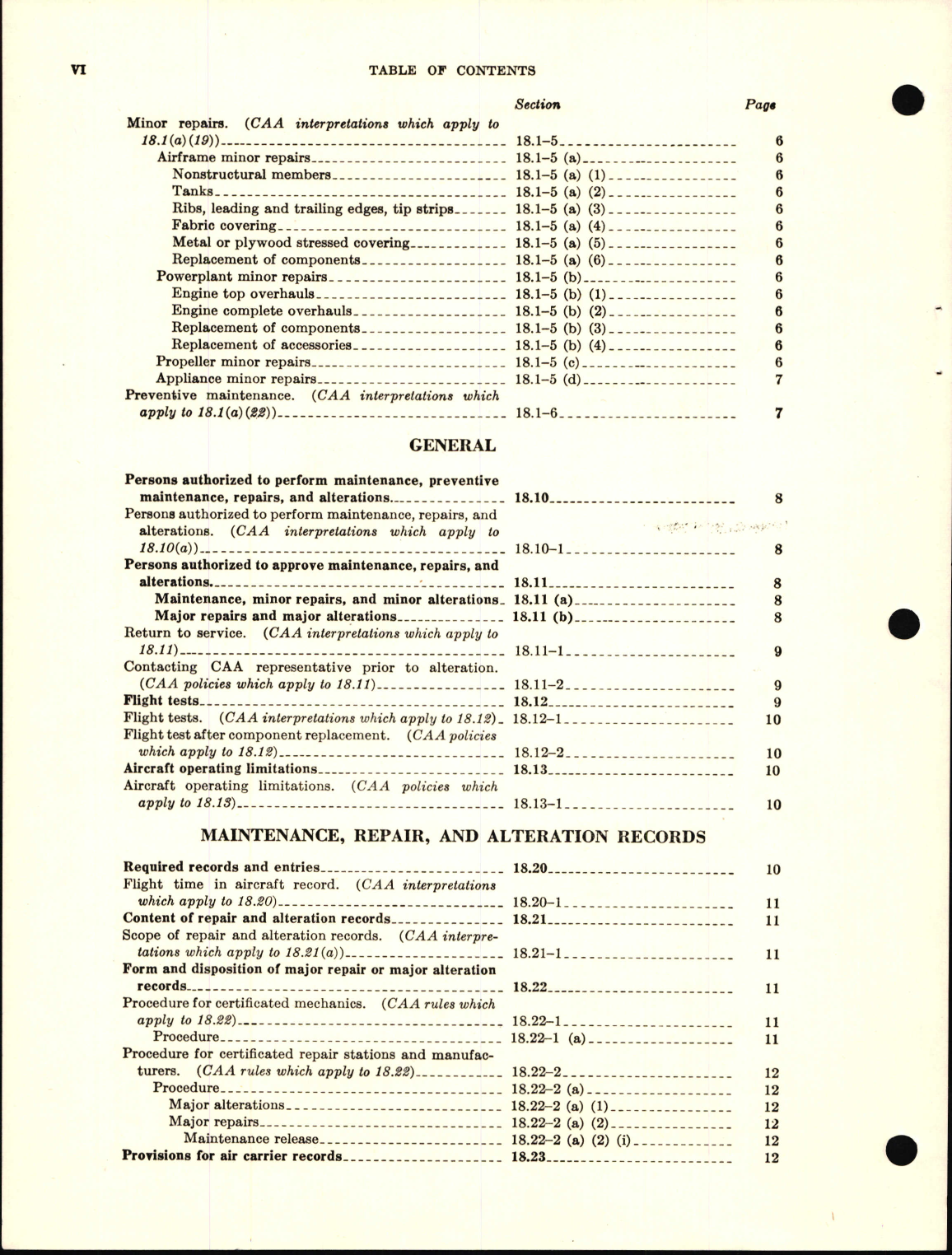 Sample page 8 from AirCorps Library document: Maintenance, Repair, & Alteration of Airframes, Powerplants, Propellers, & Appliances