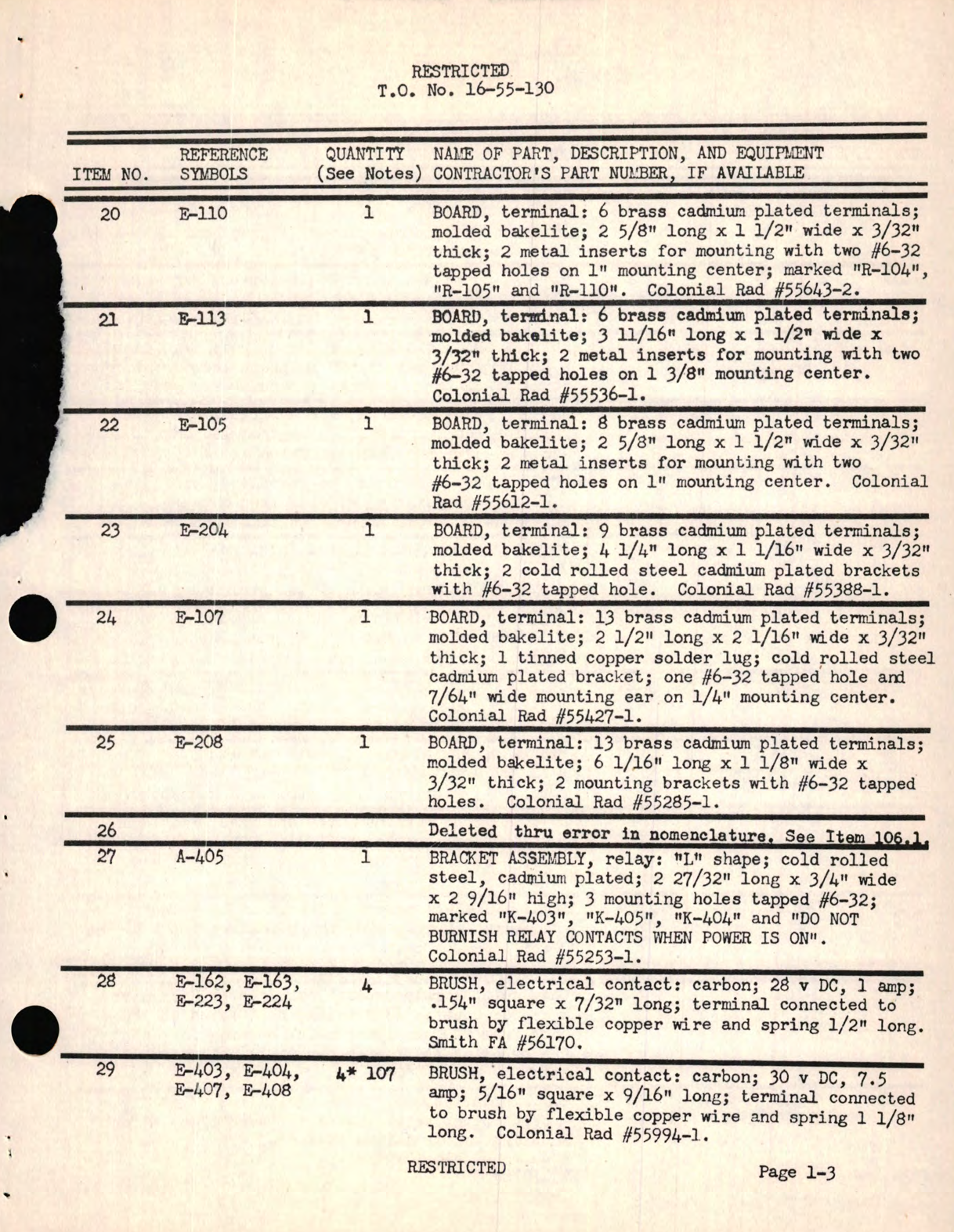 Sample page 7 from AirCorps Library document: Radio, Radar and Electronic Spare Parts List for AN/ARC-3