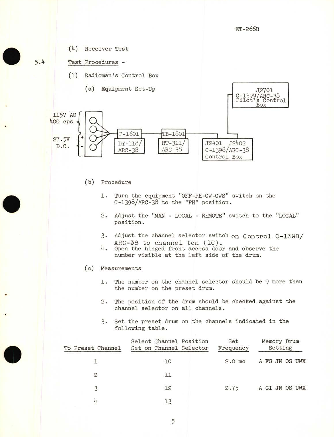 Sample page 7 from AirCorps Library document: Pre-Flight & Flight Test Instructions for Radio Set AN/ARC-38