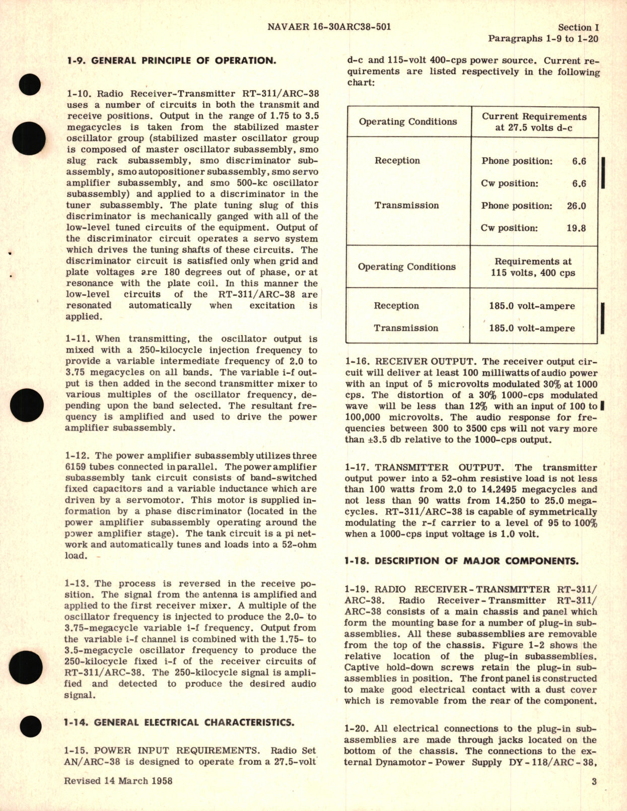 Sample page 5 from AirCorps Library document: Operating Instructions for Radio Set AN/ARC-38 