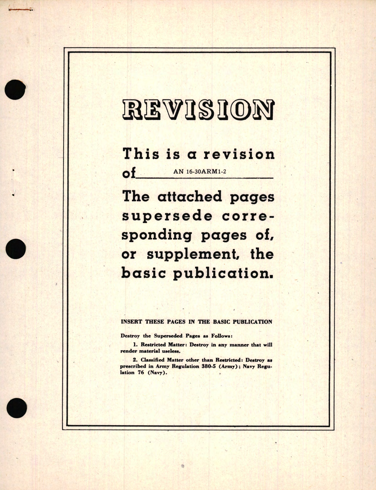 Sample page 1 from AirCorps Library document: Maintenance Instructions for Radio Test Set AN/ARM-1