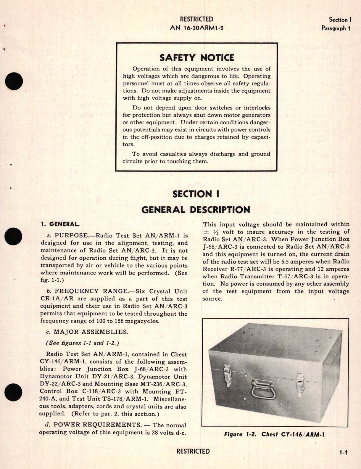 Sample page 9 from AirCorps Library document: Maintenance Instructions for Radio Test Set AN ARM-1